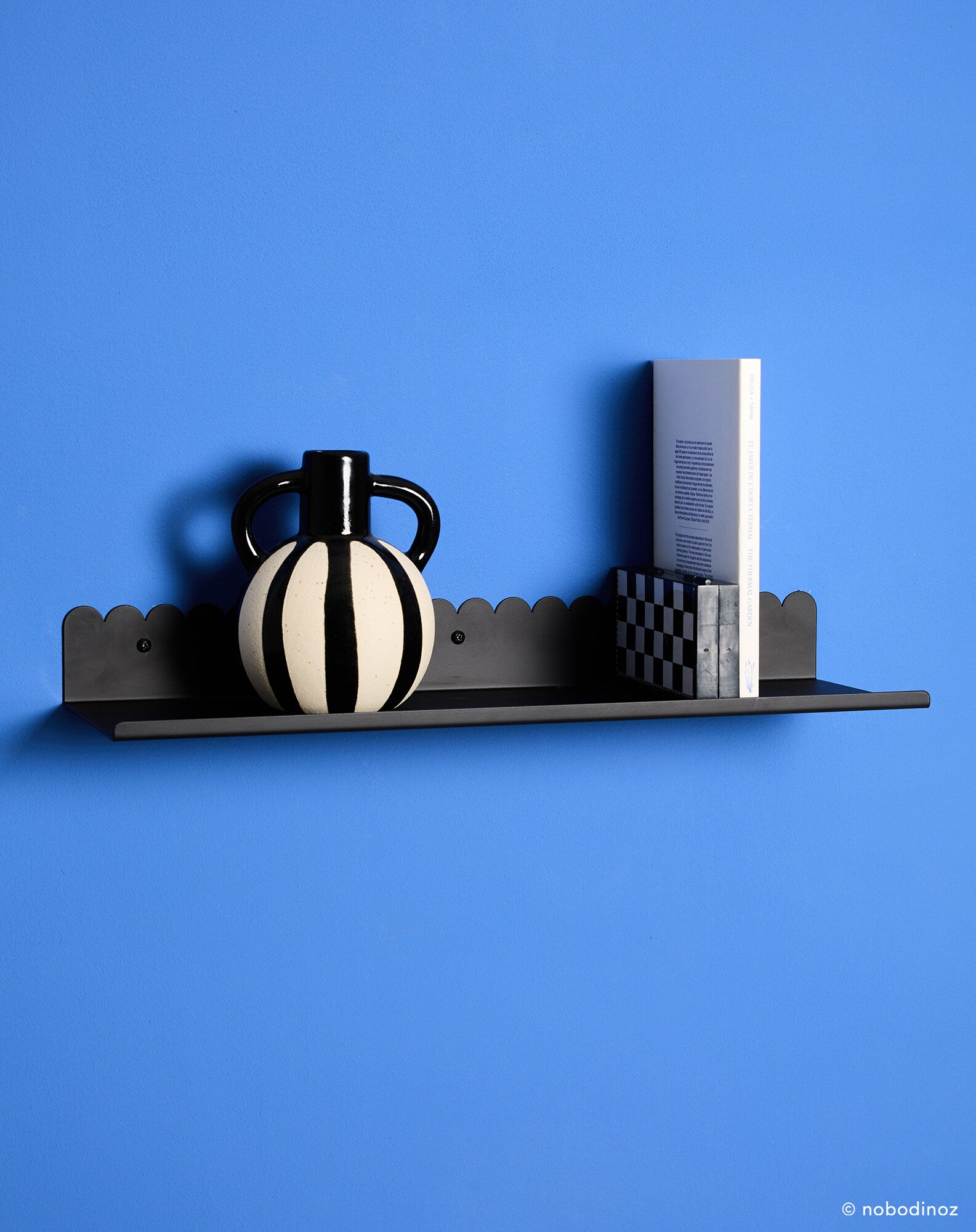 Lacquered steel wall large shelf