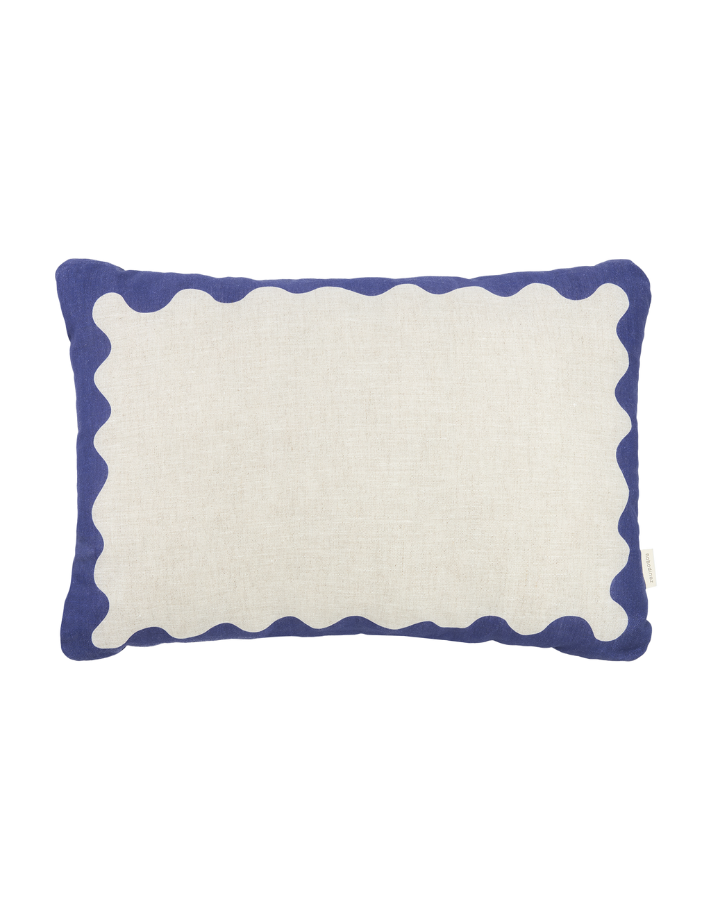 Rectangular cushion in French linen Vibes L