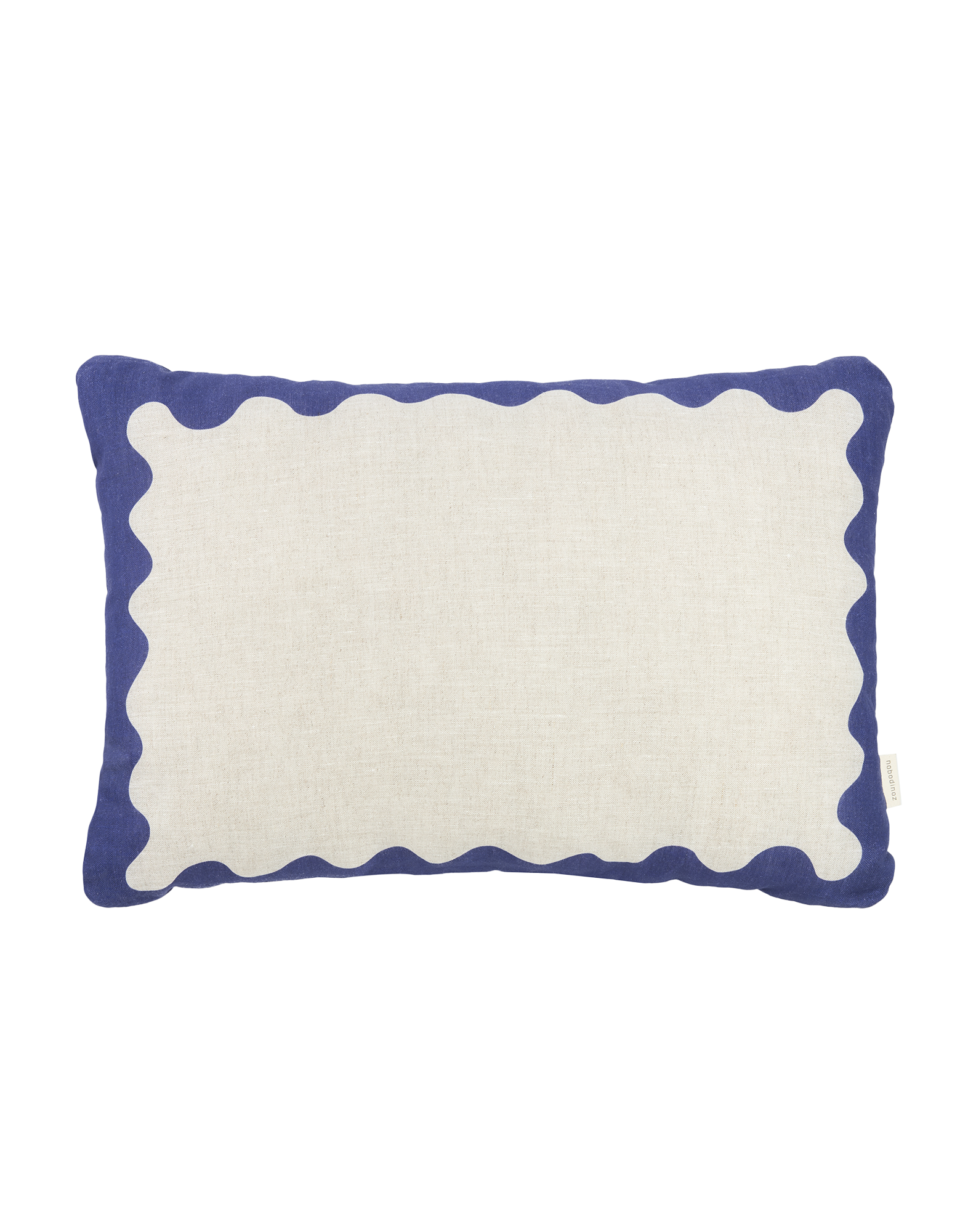 Rectangular cushion in French linen Vibes L