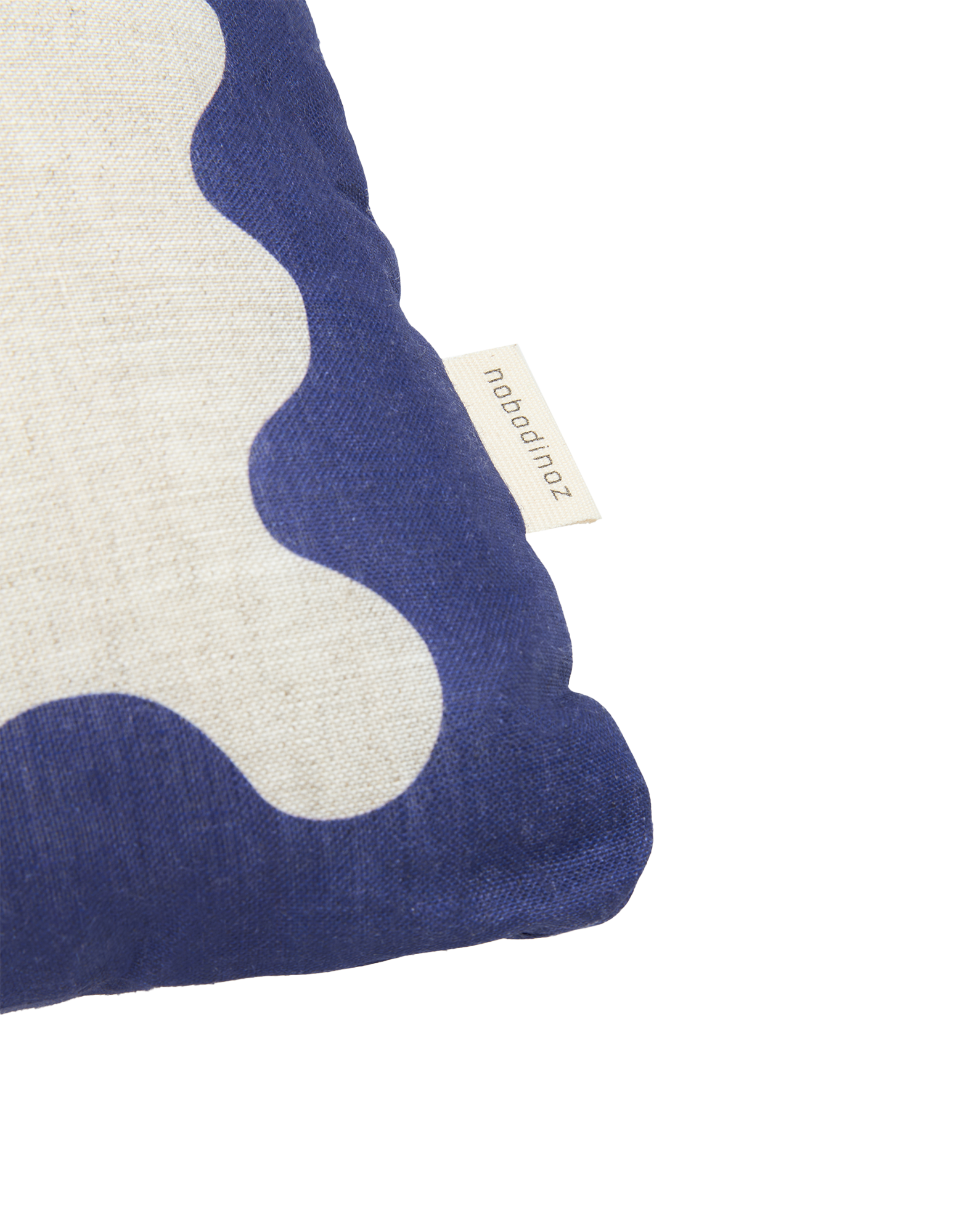 Rectangular cushion in French linen Vibes L