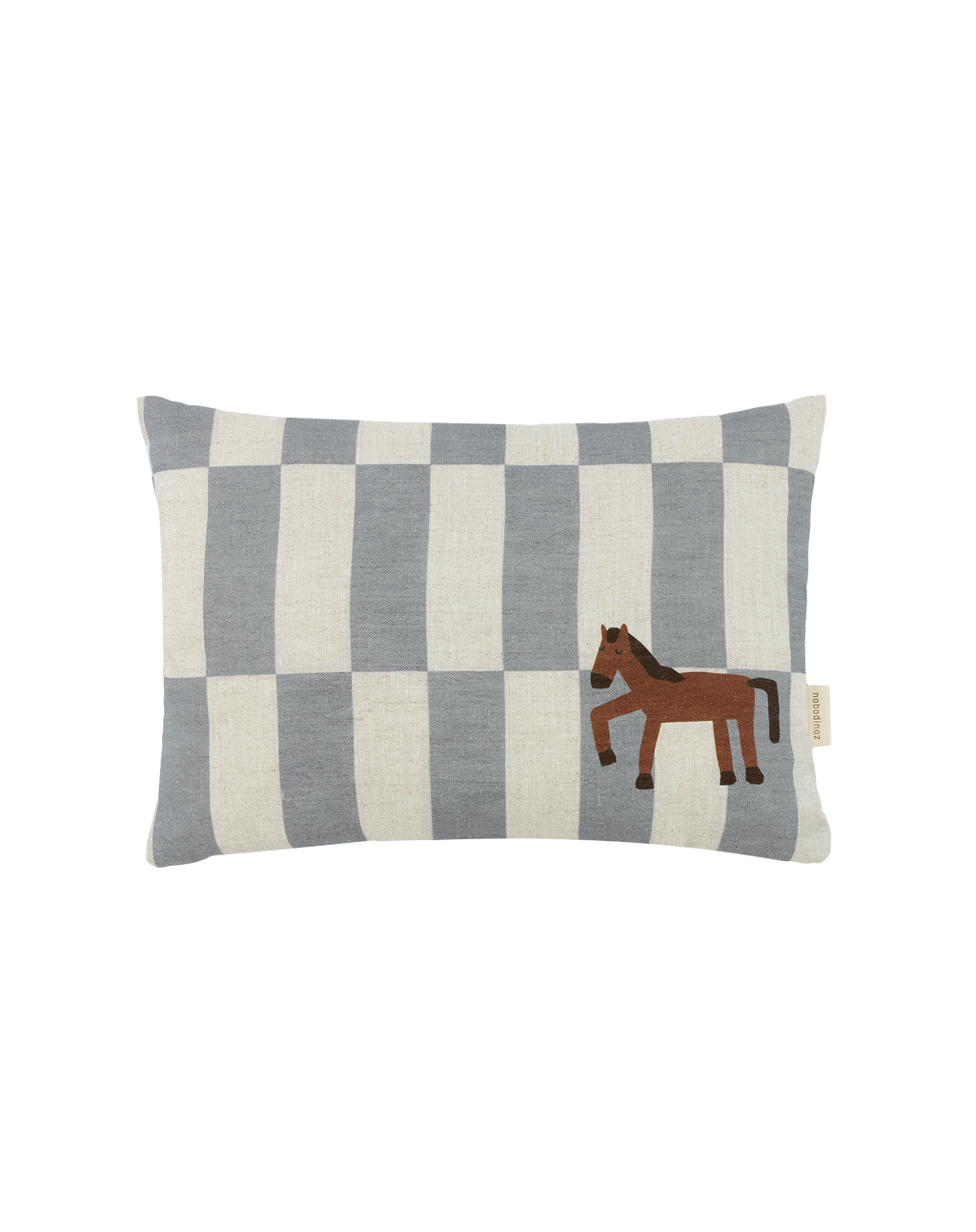 Rectangular cushion in French linen Vibes S