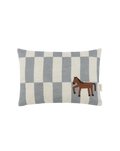 Rectangular cushion in French linen Vibes S
