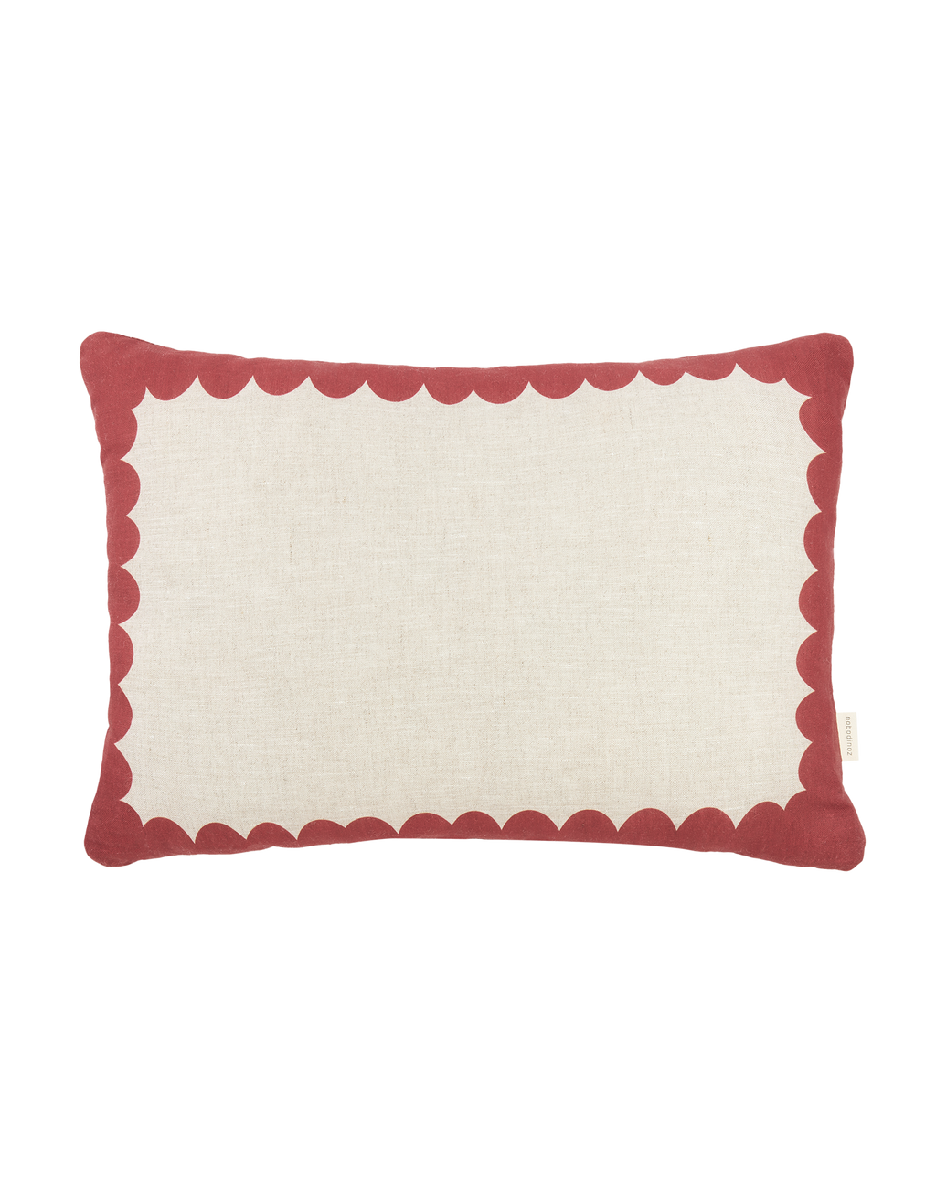 Rectangular cushion in French linen Vibes L