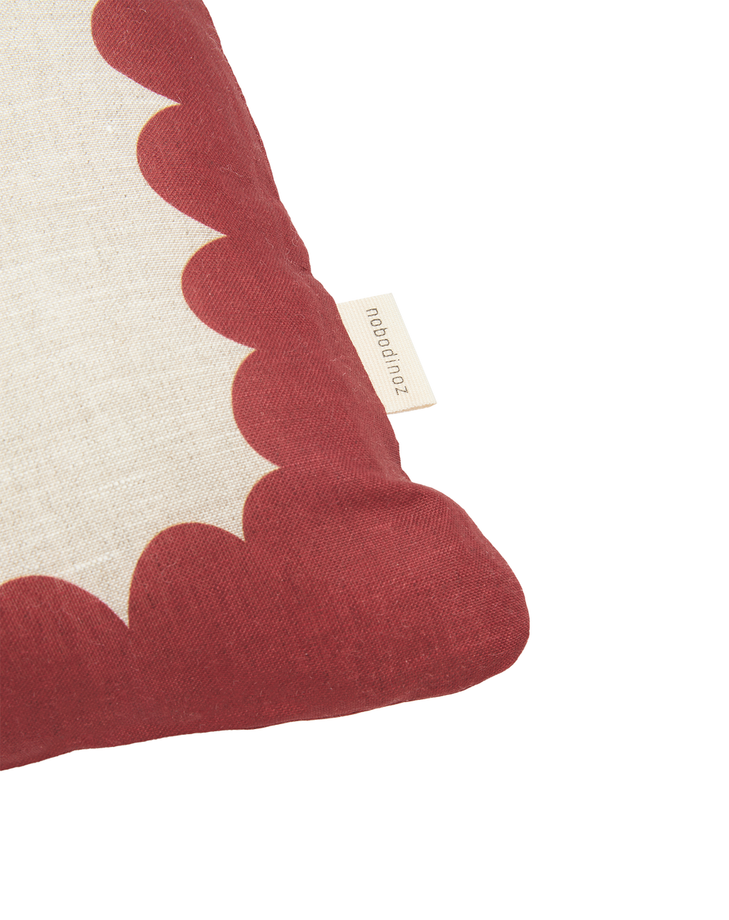 Rectangular cushion in French linen Vibes L