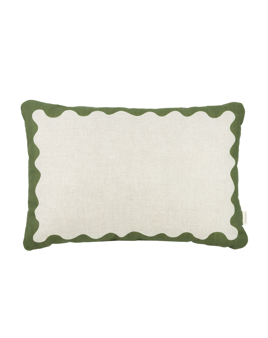 Rectangular cushion in French linen Vibes L