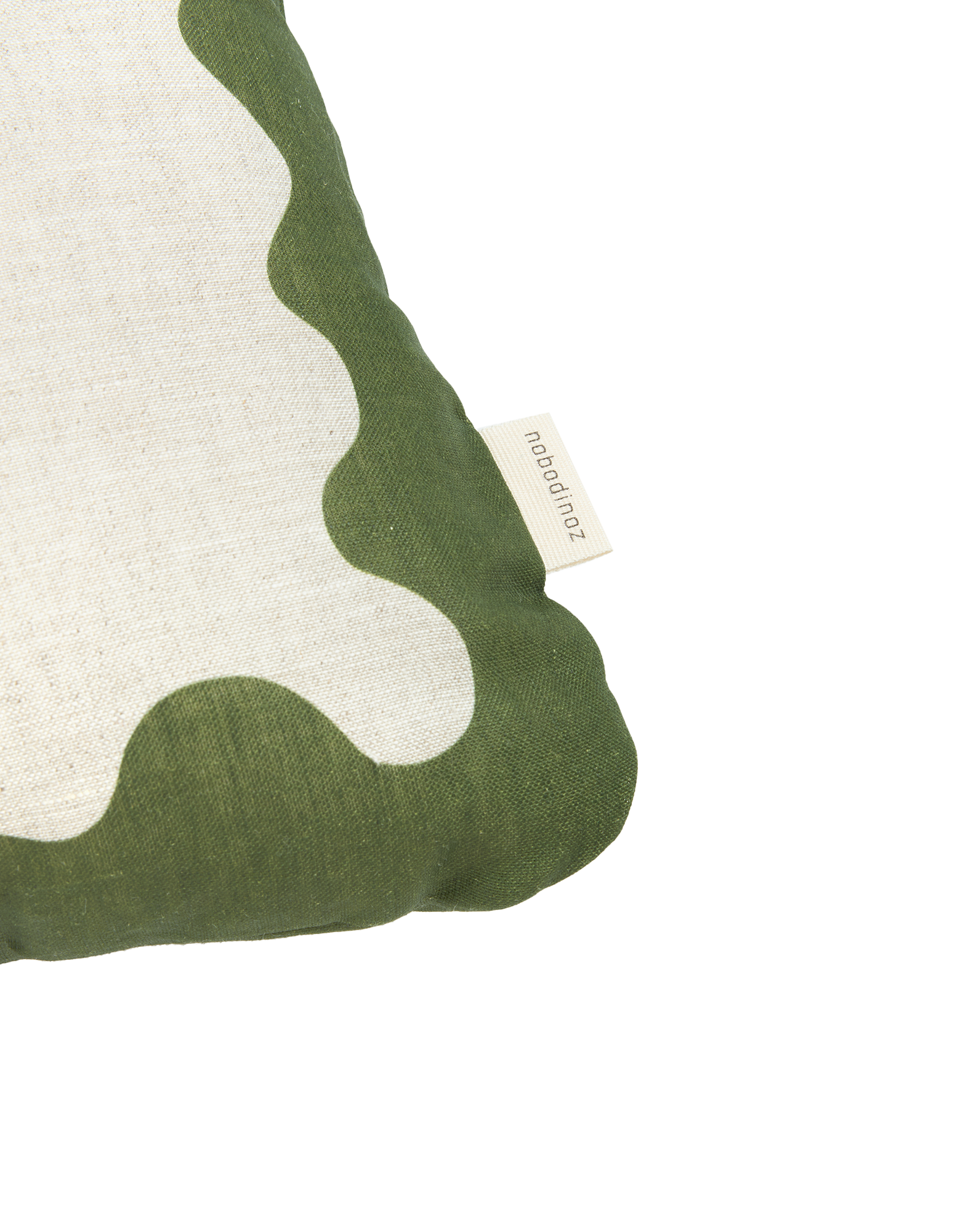 Rectangular cushion in French linen Vibes L