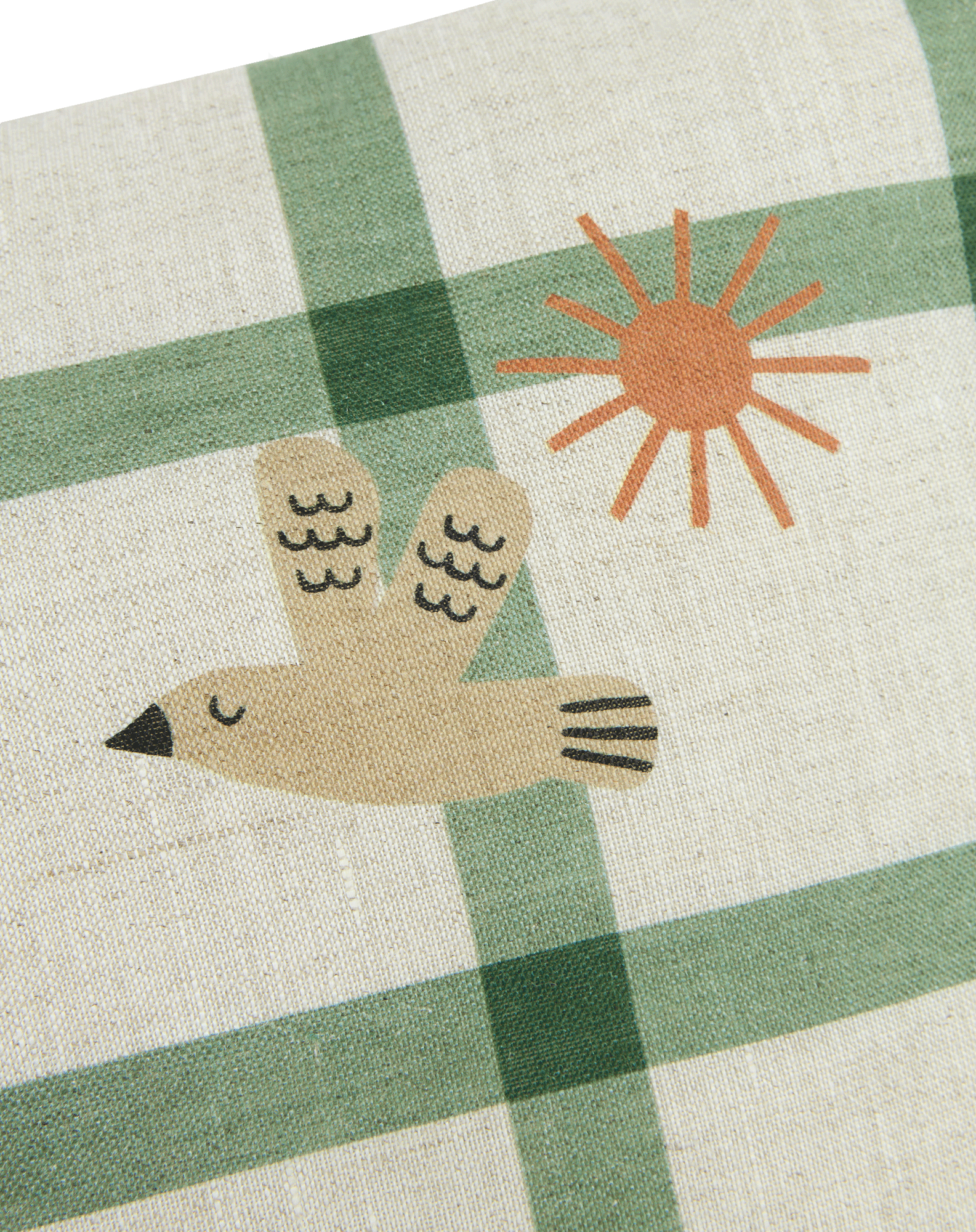 Coussin rectangulaire en lin français Vibes - M