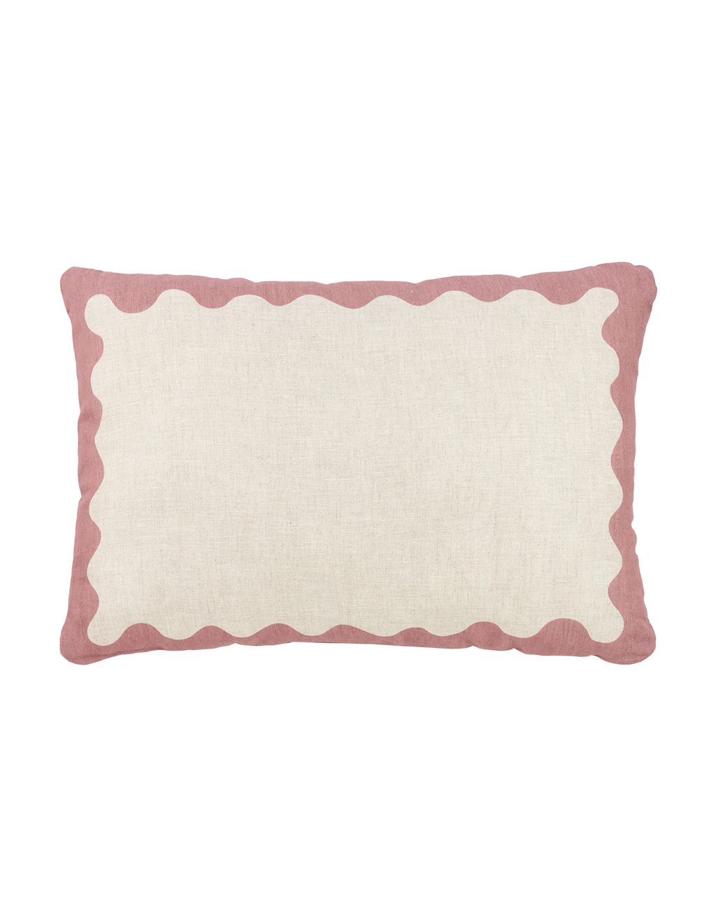 Rectangular cushion in French linen Vibes L
