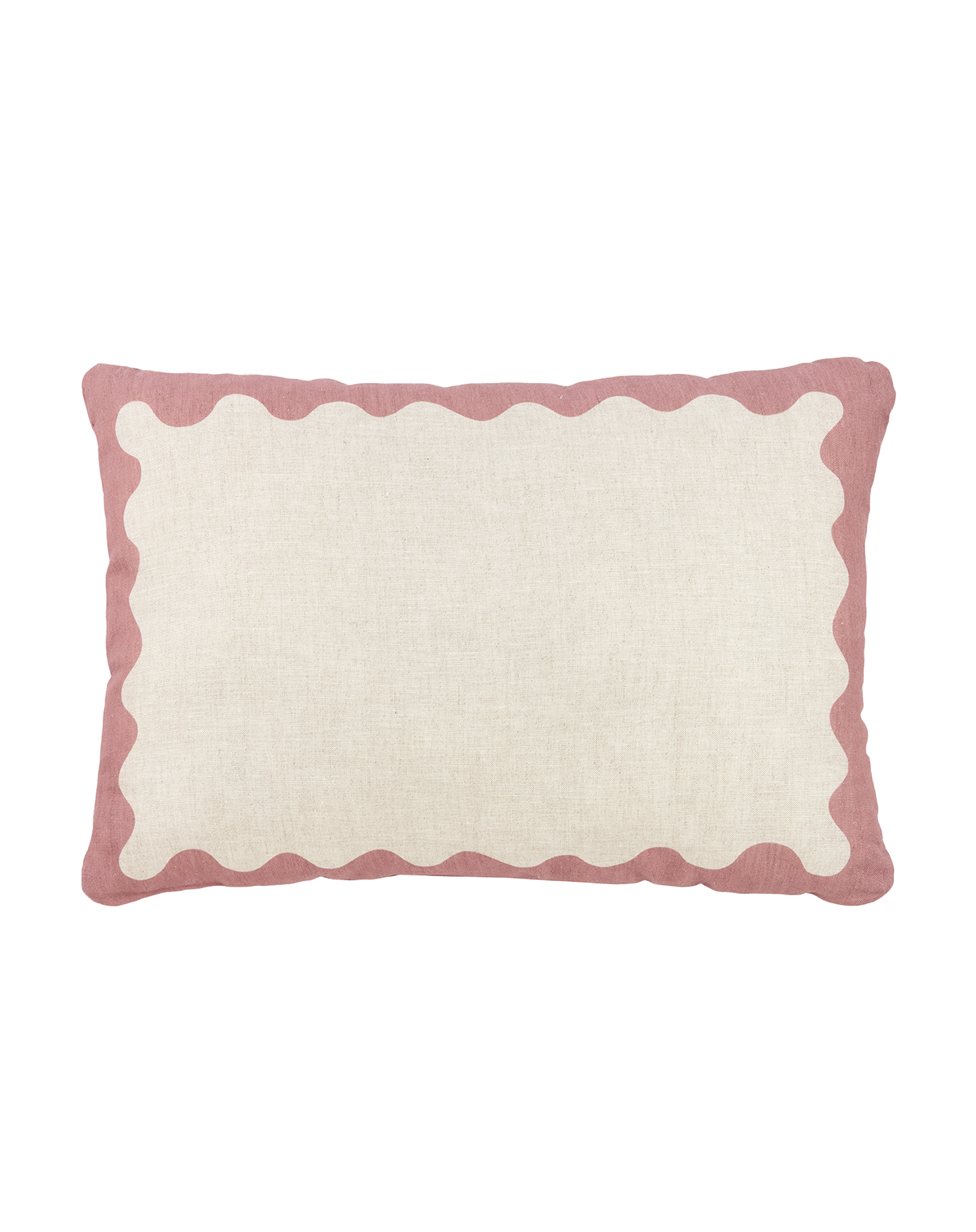 Rectangular cushion in French linen Vibes L