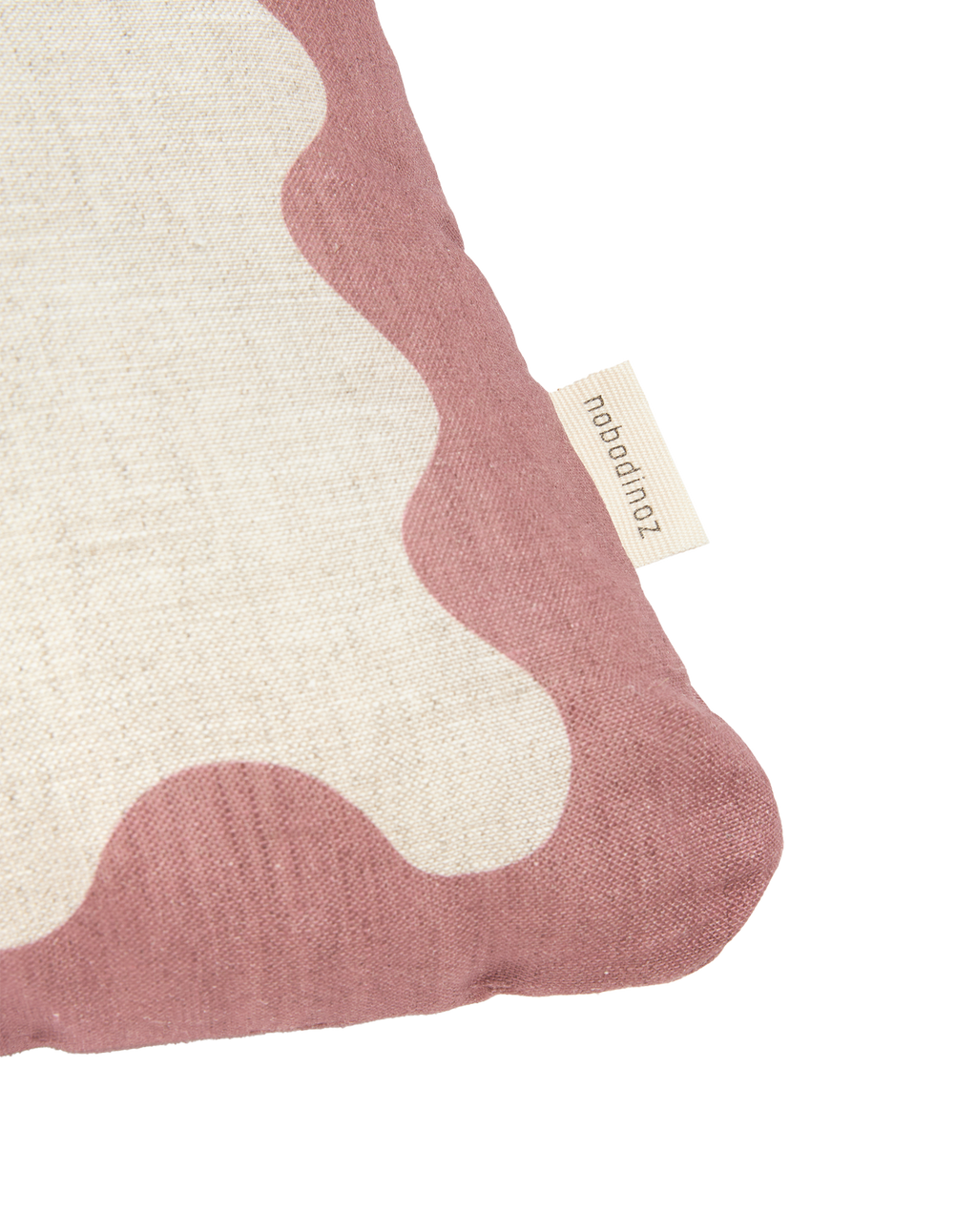 Rectangular cushion in French linen Vibes L