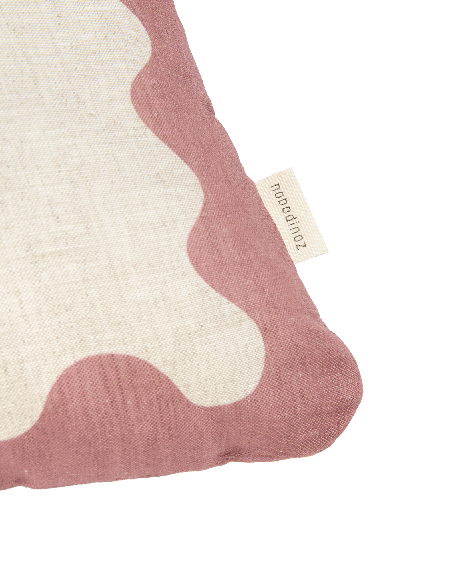 Rectangular cushion in French linen Vibes L