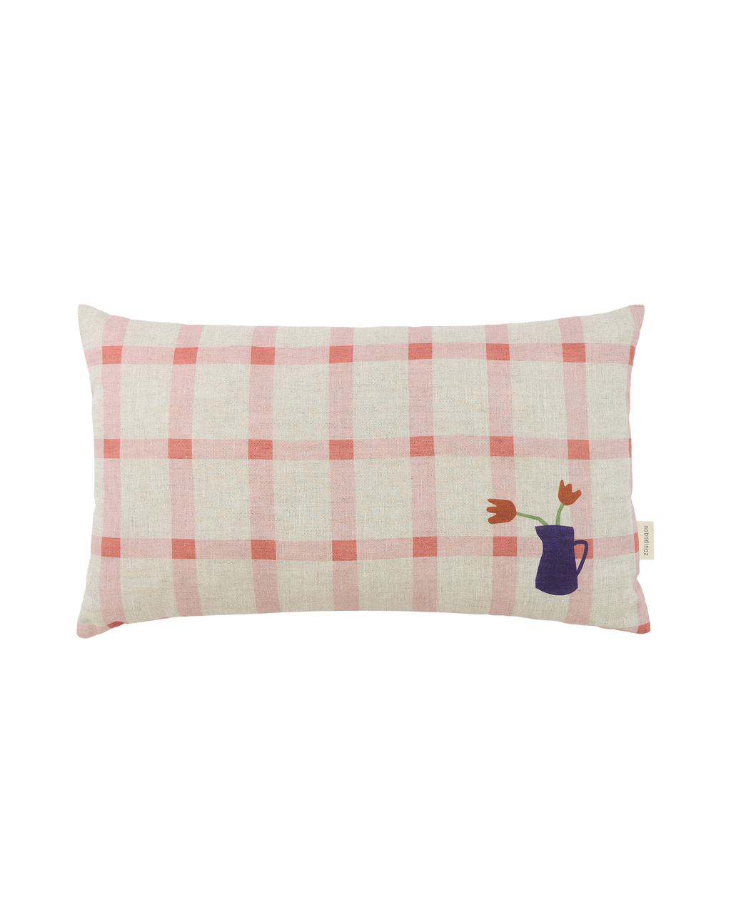 Rectangular cushion in French linen Vibes M