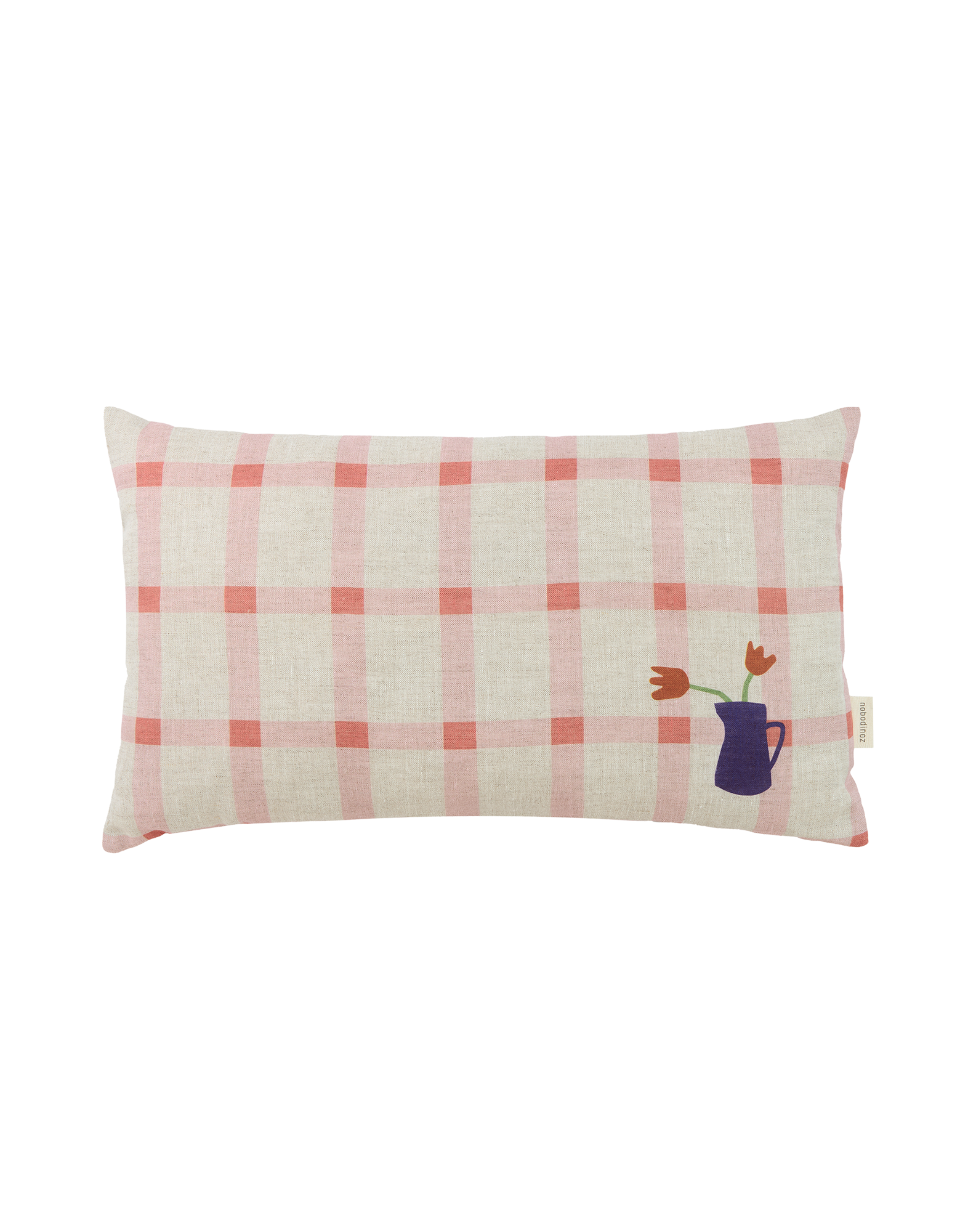 Coussin rectangulaire en lin français Vibes - M