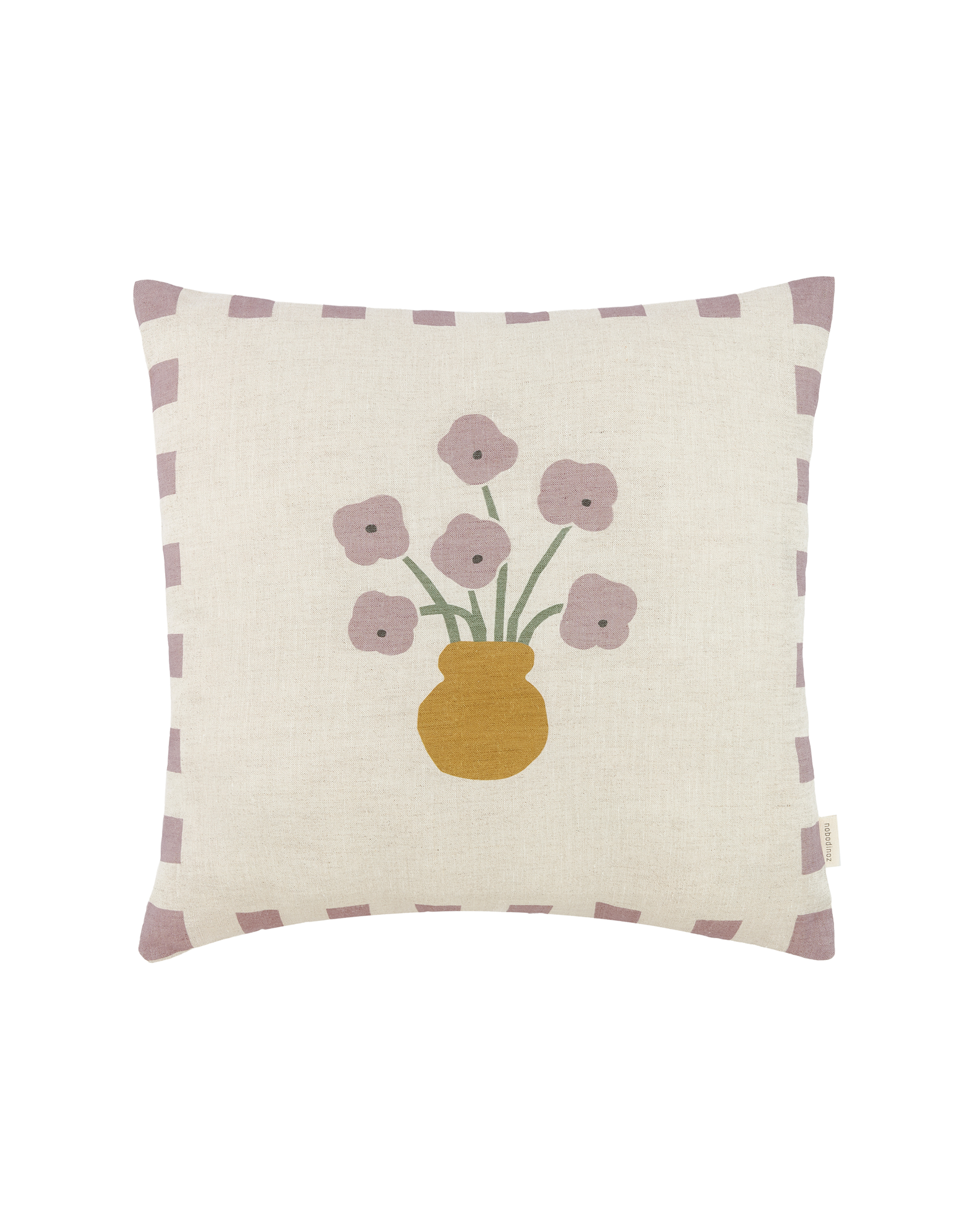 Square cushion in French linen Vibes