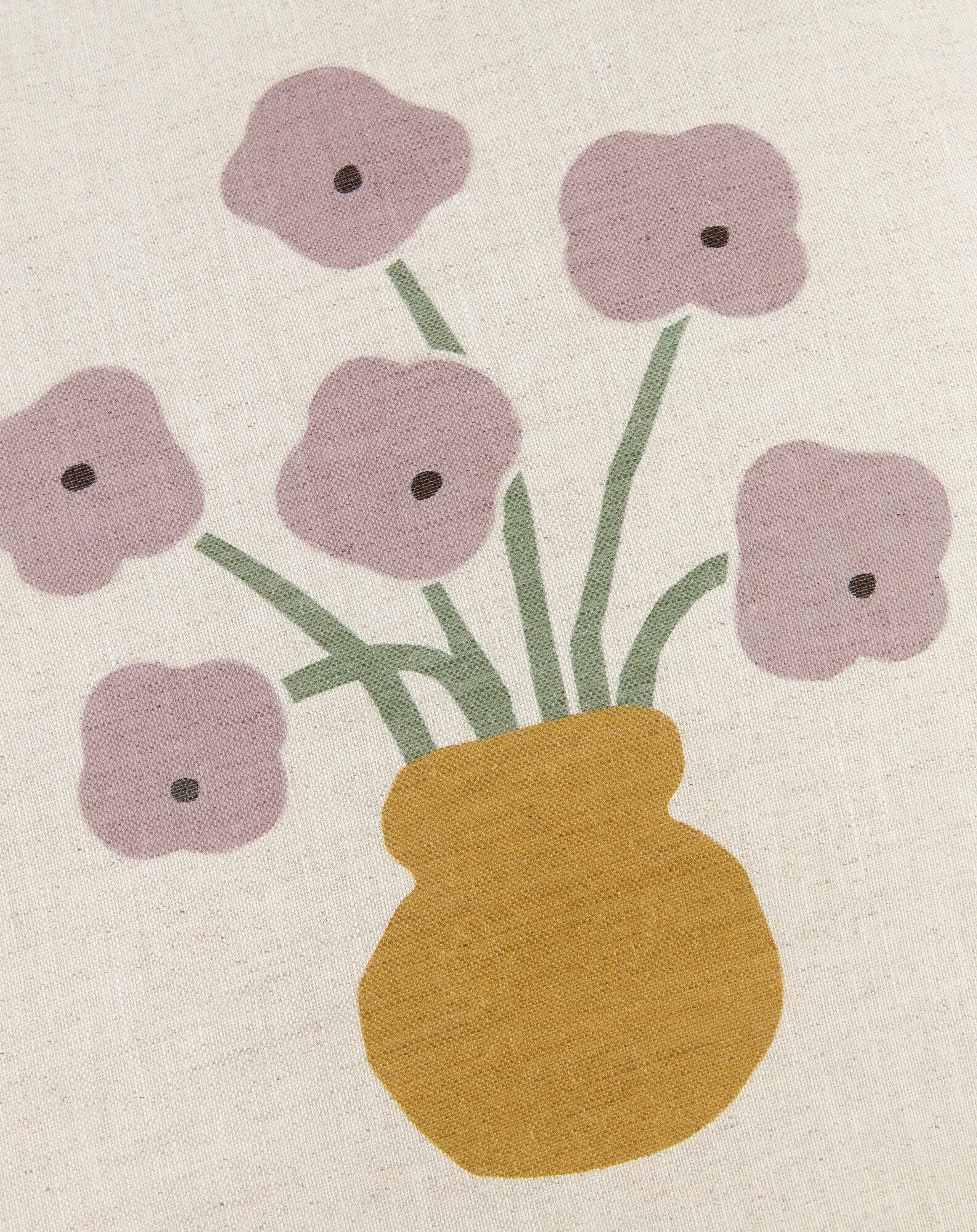 Square cushion in French linen Vibes