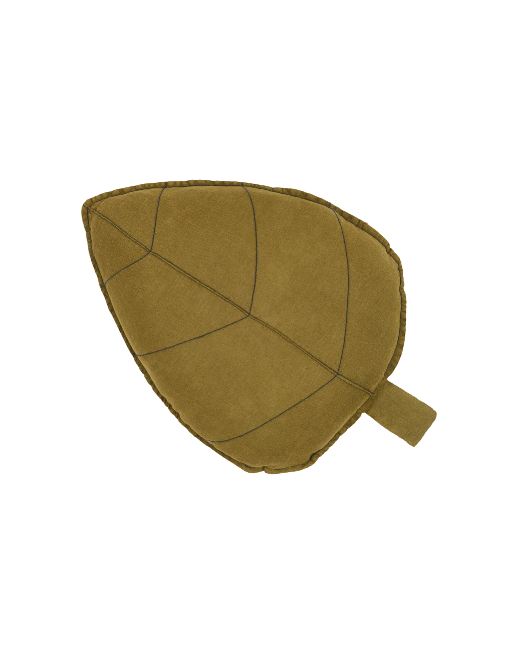 Coussin feuille en lin français L1N0