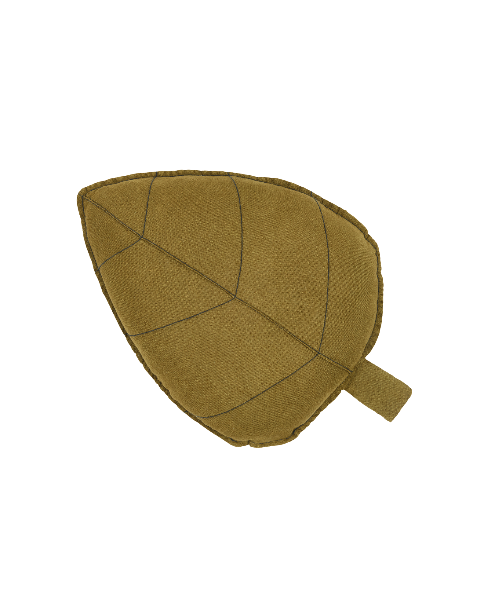 Coussin feuille en lin français L1N0