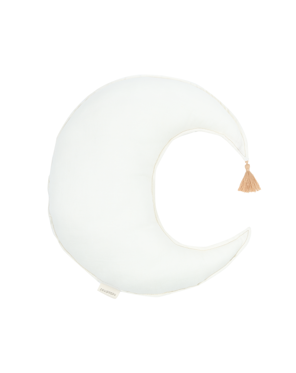Coussin lune en lin français lavé L1N0
