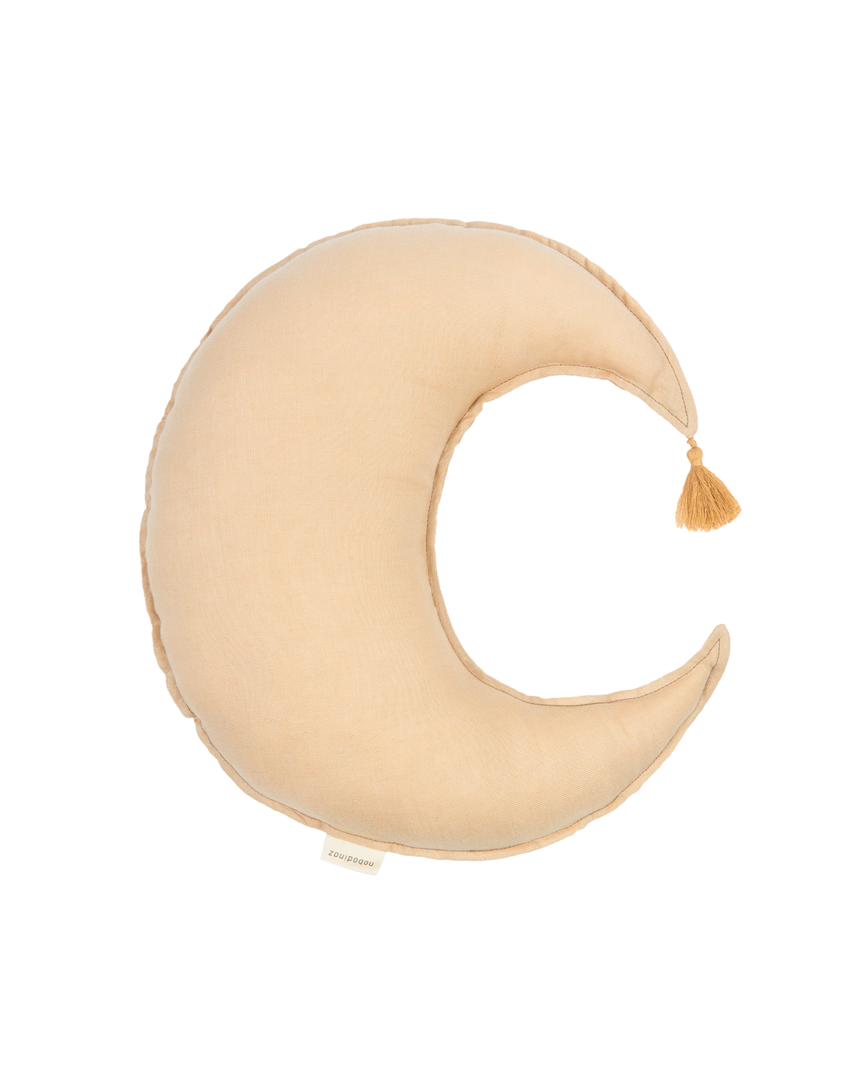Coussin lune en lin français lavé L1N0