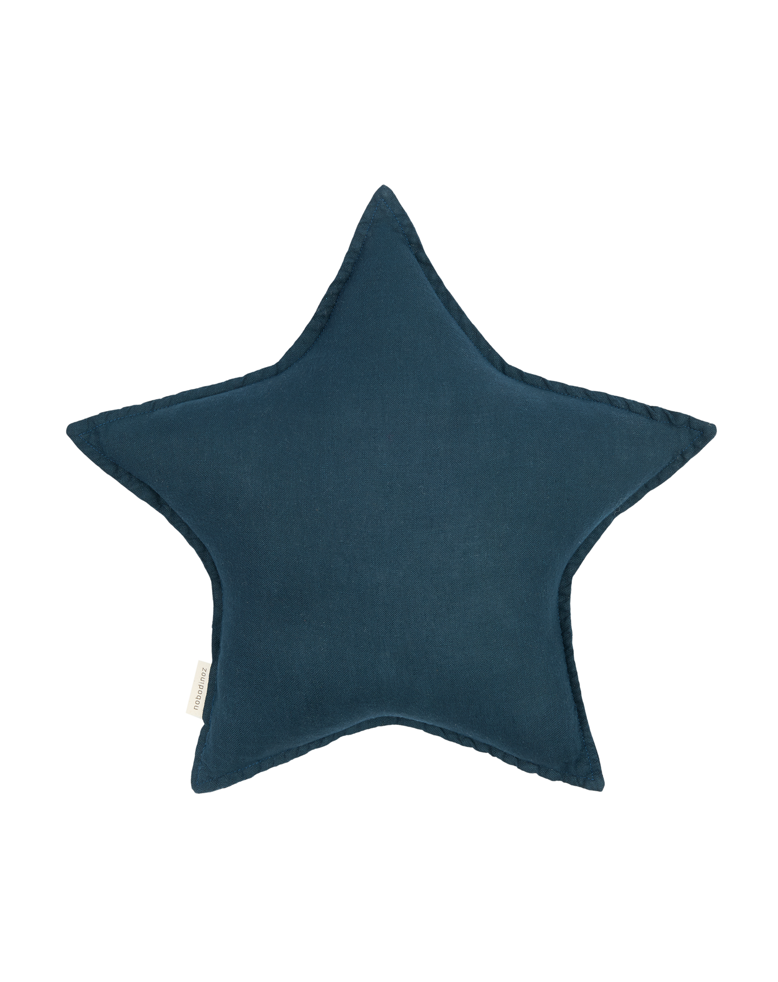 Star cushion in washed French linen L1N0