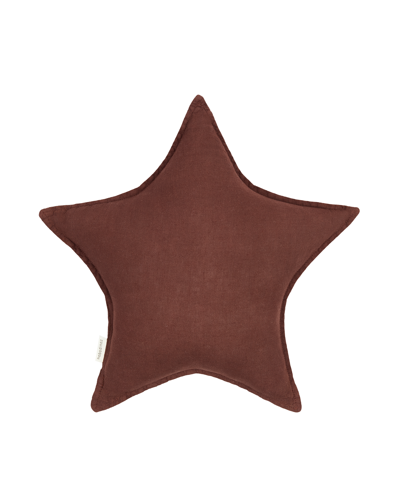 Star cushion in washed French linen L1N0