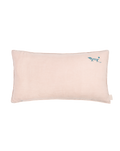 Cojín rectangular bordado de lino francés lavado L1N0
