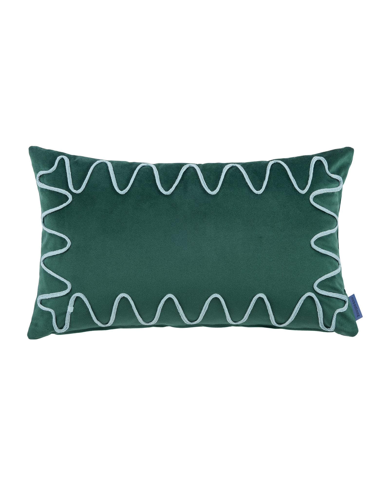 Embroidered cushion Rita Eco-velvet