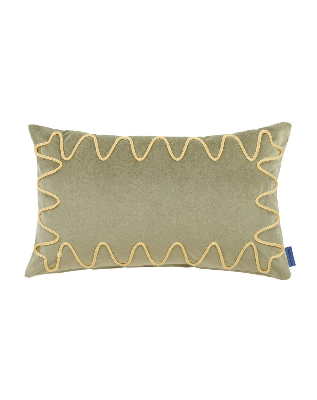 Embroidered cushion Rita Eco-velvet