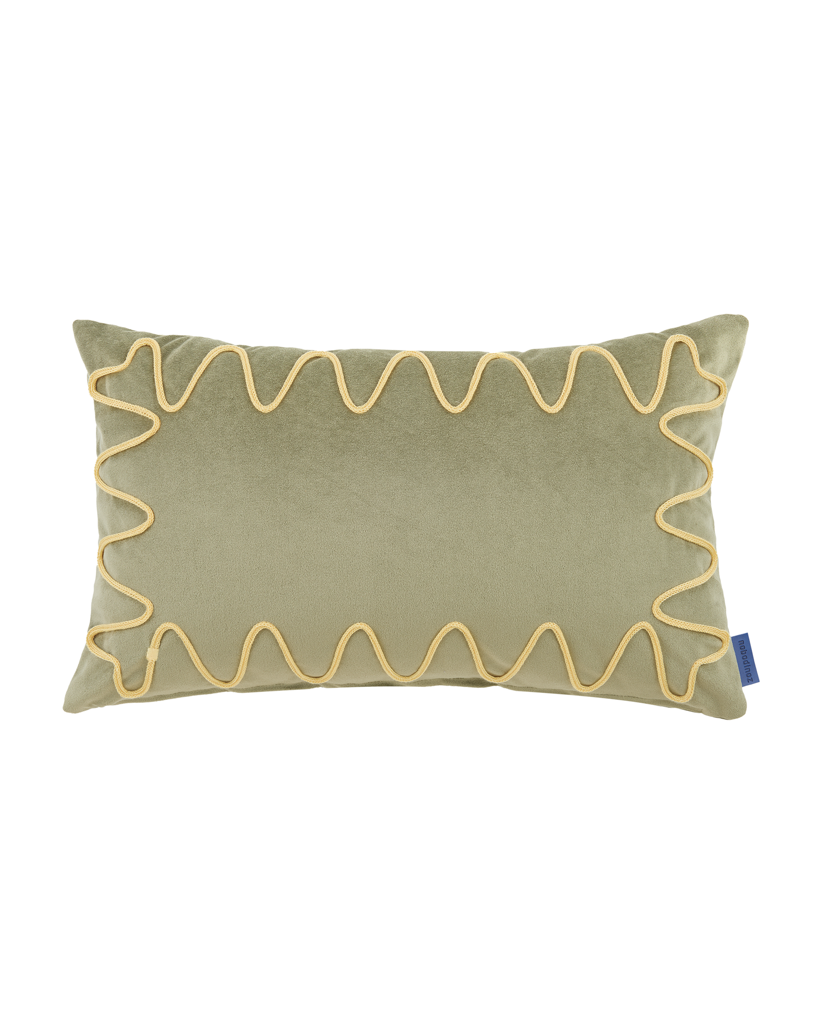 Embroidered cushion Rita Eco-velvet