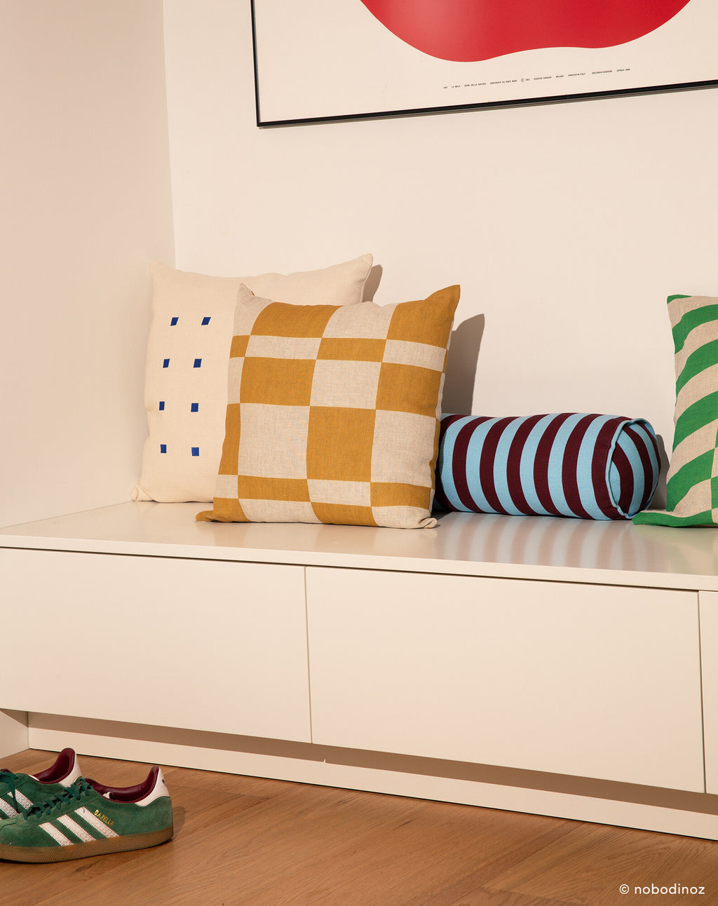 Coussin carré brodé Simon