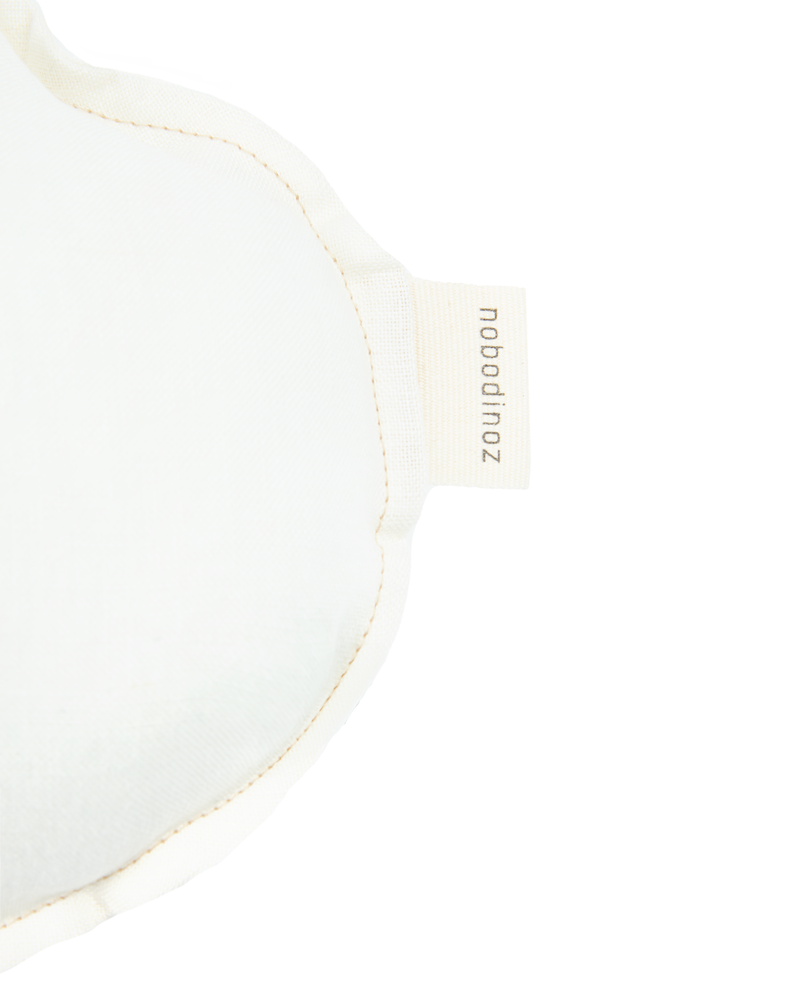 Cloud cushion in washed French linen - Bird embroidery - L1N0