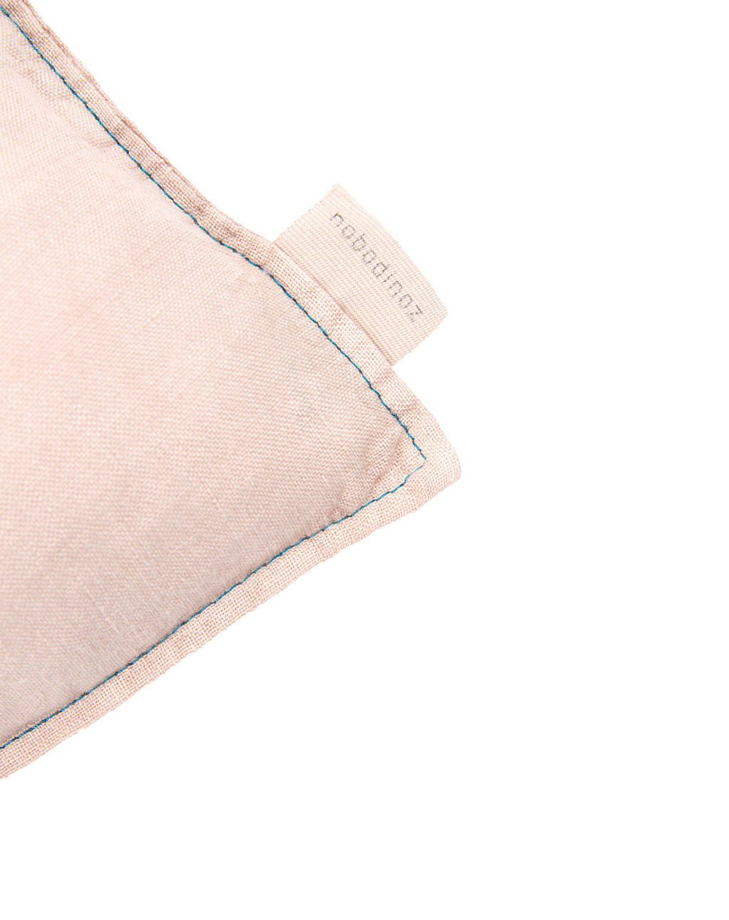 Cojín rectangular bordado de lino francés lavado L1N0
