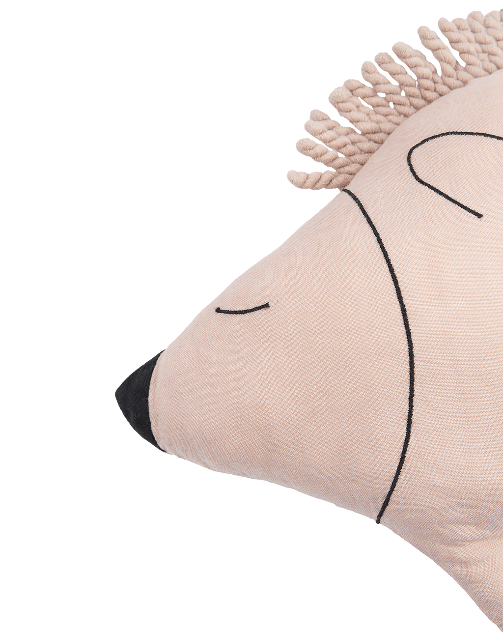 Coussin en lin français lavé - Enzo le hérisson - L1N0