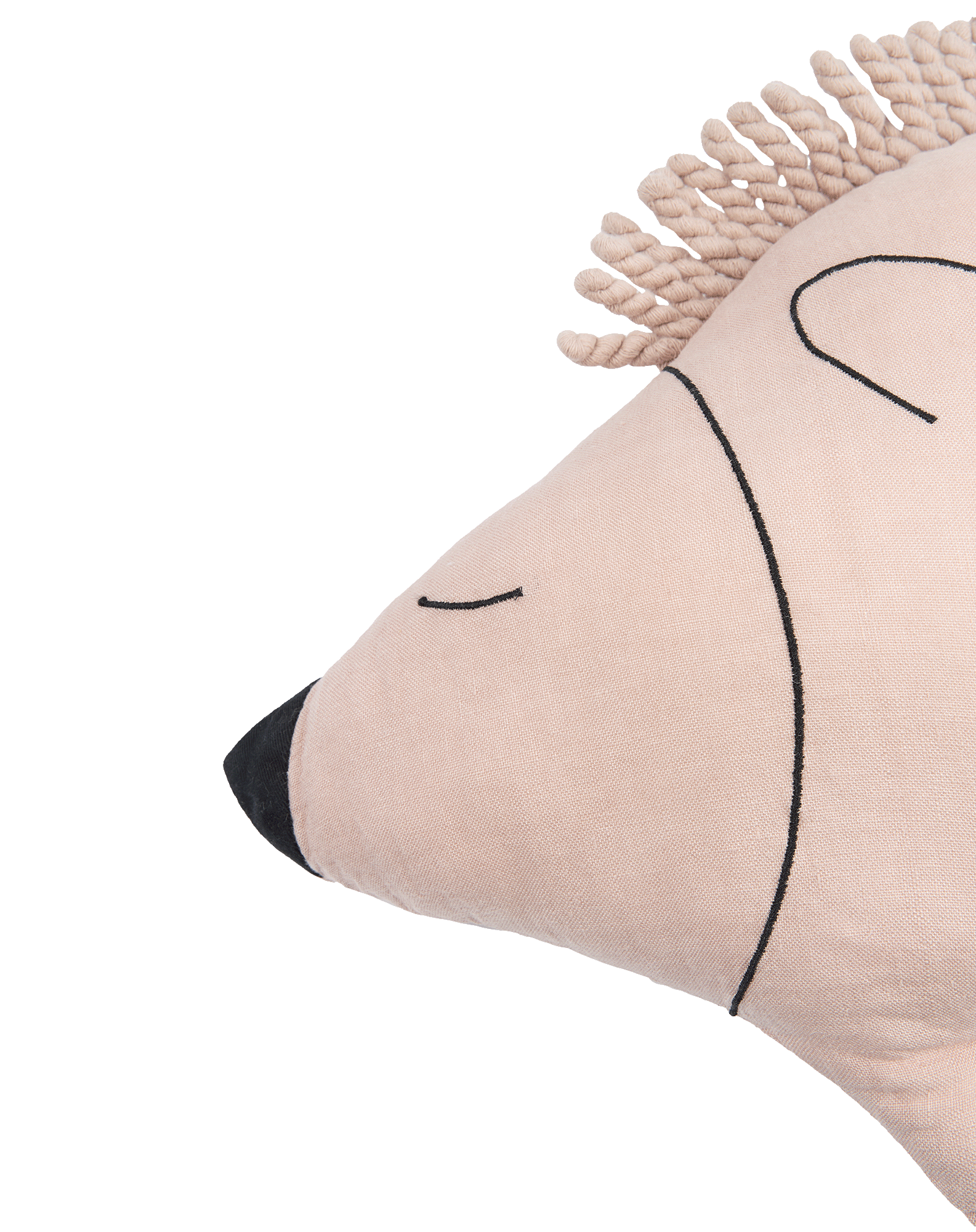 Coussin en lin français lavé - Enzo le hérisson - L1N0
