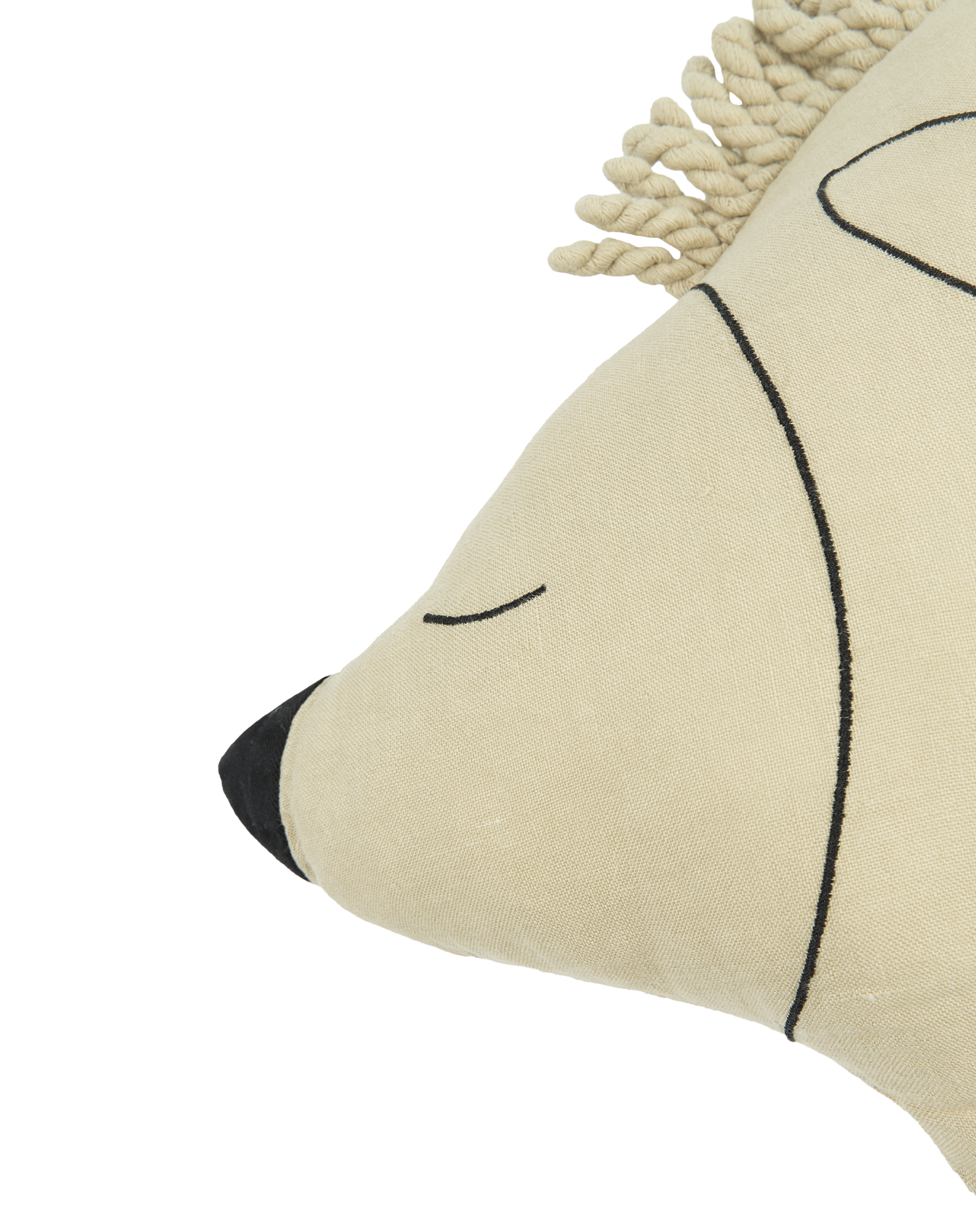 Coussin en lin français lavé - Enzo le hérisson - L1N0