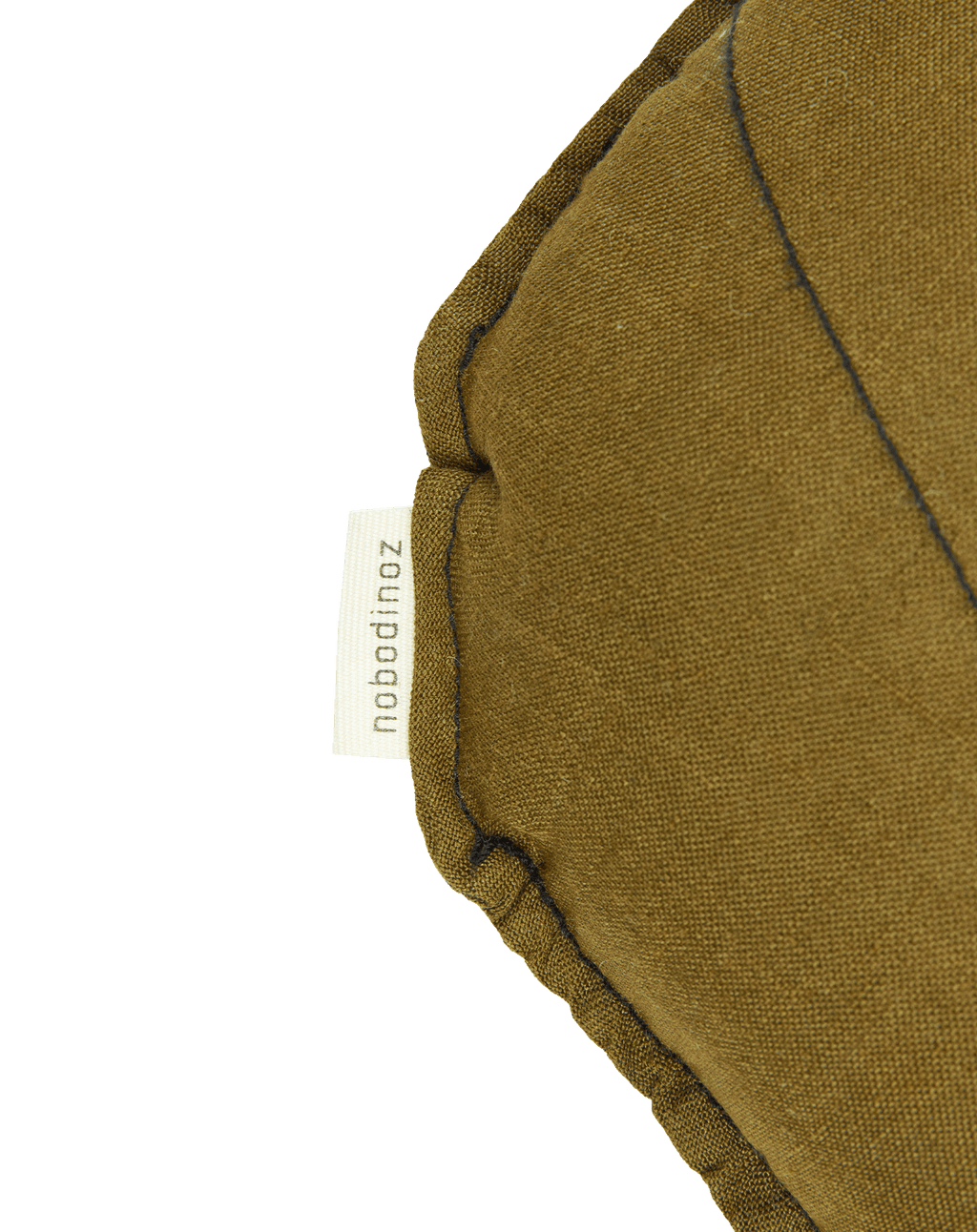 Coussin feuille en lin français L1N0