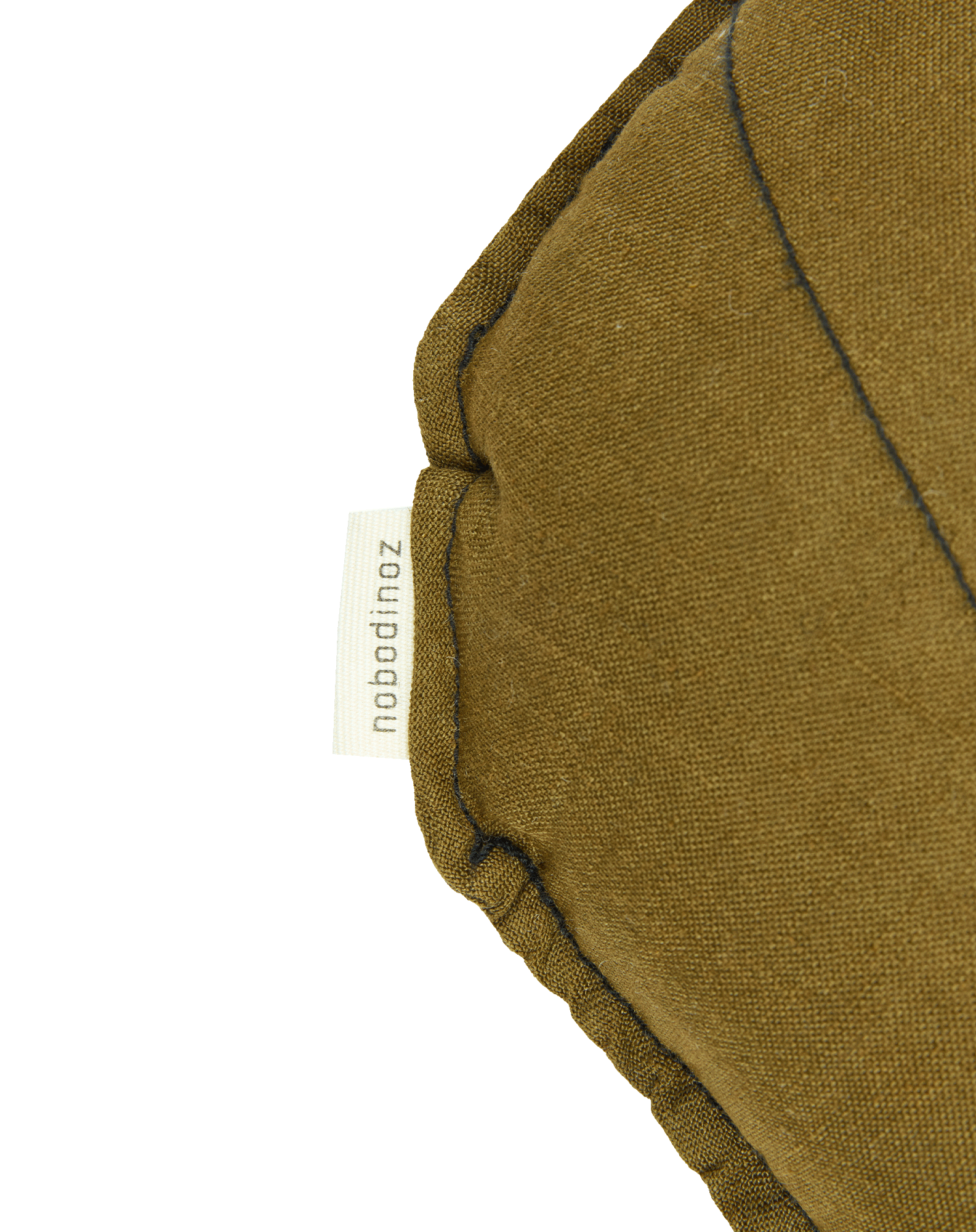 Coussin feuille en lin français L1N0