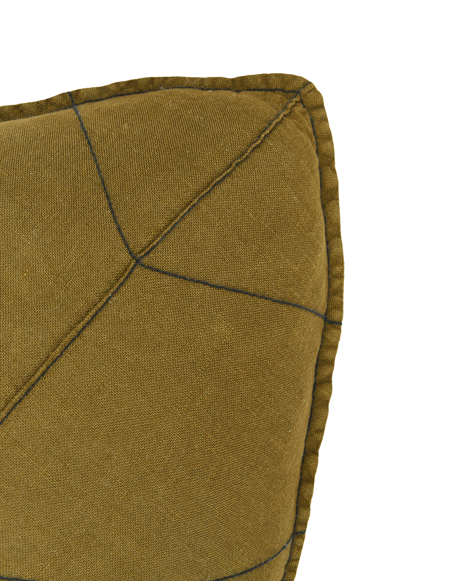 Coussin feuille en lin français L1N0