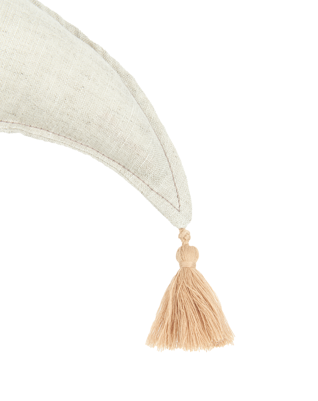 Coussin lune en lin français lavé L1N0