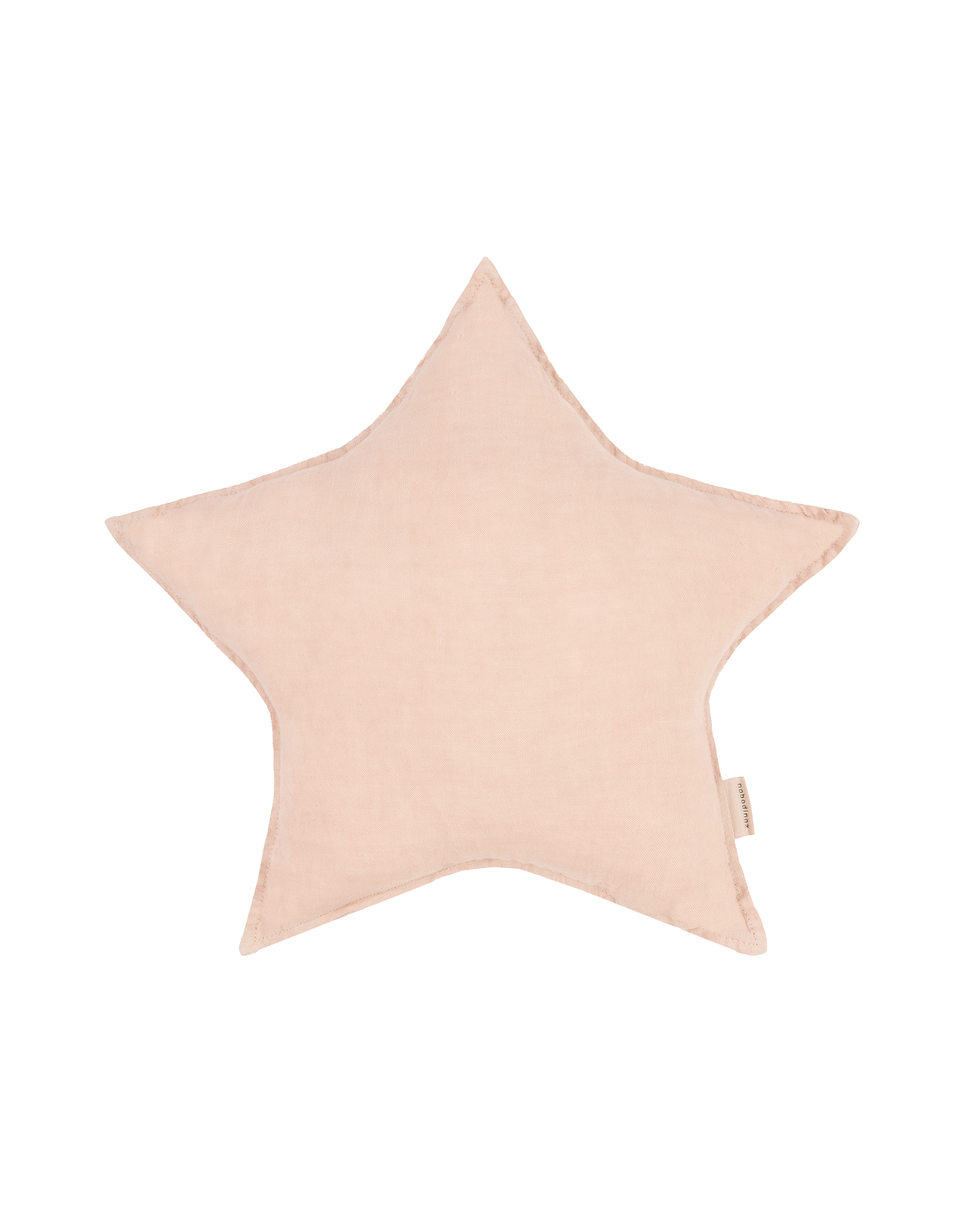 Star cushion in washed French linen L1N0