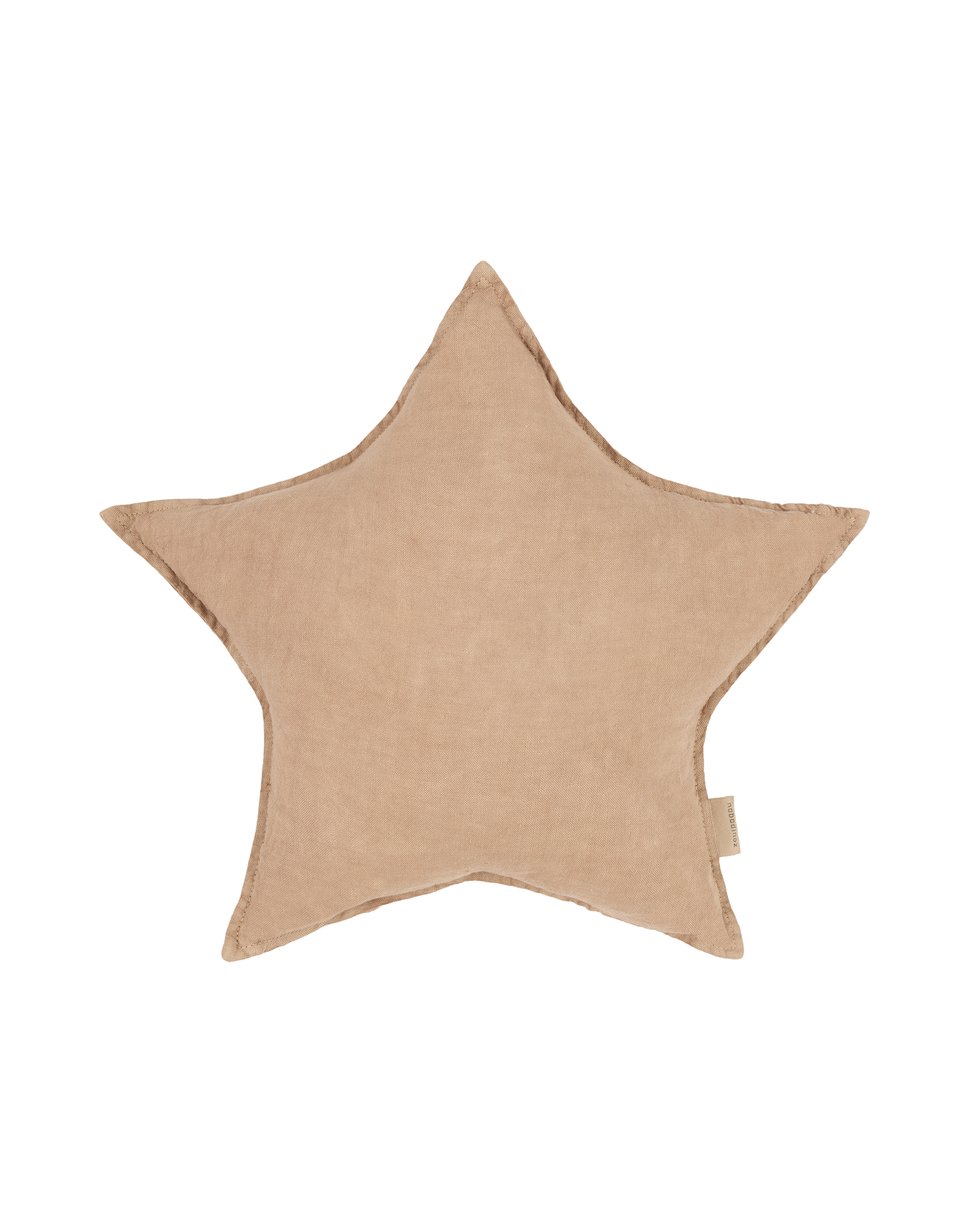 Star cushion in washed French linen L1N0