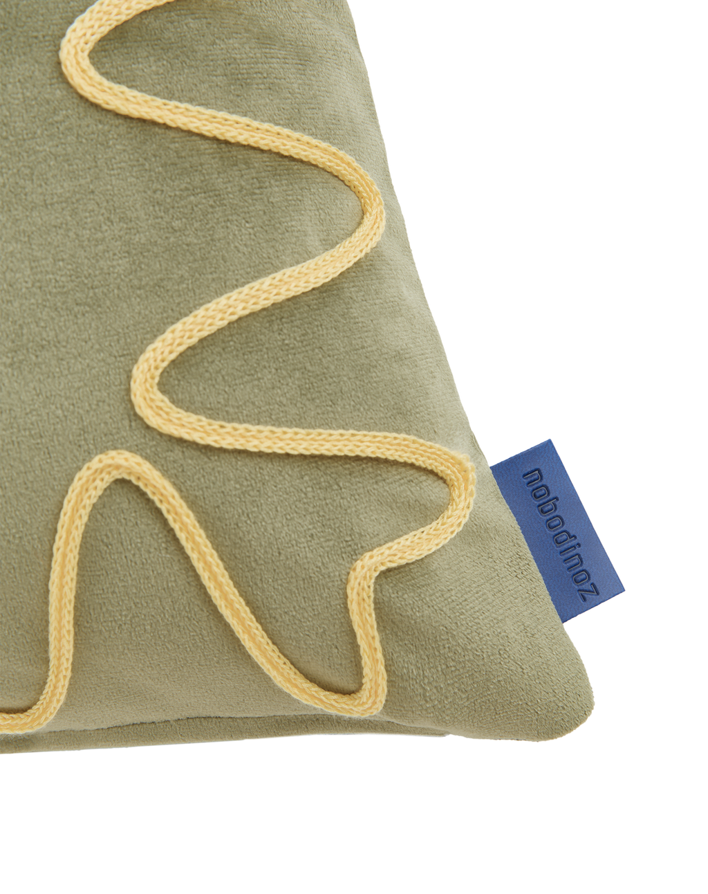 Embroidered cushion Rita Eco-velvet