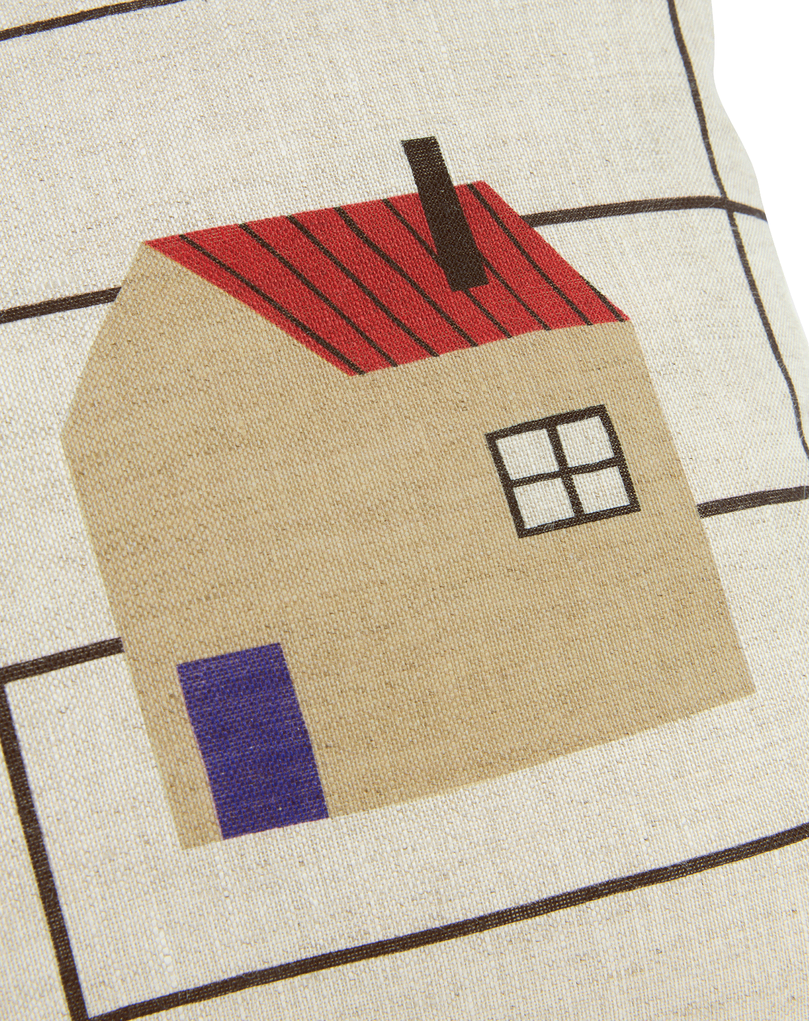 Coussin rectangulaire en lin français Vibes - S