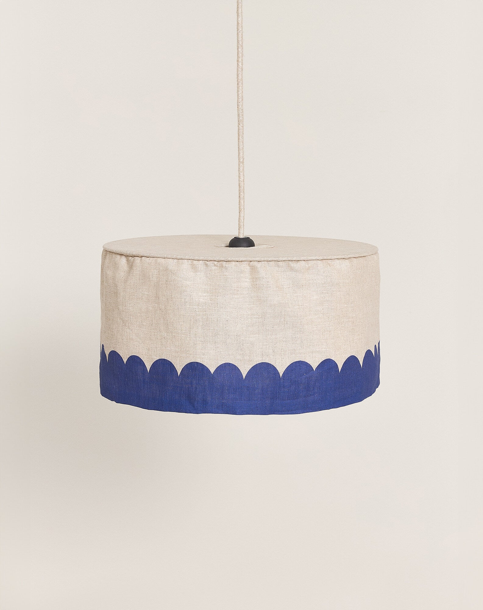 Abat-jour pour suspension en lin français diam. 40 cm - Vibes