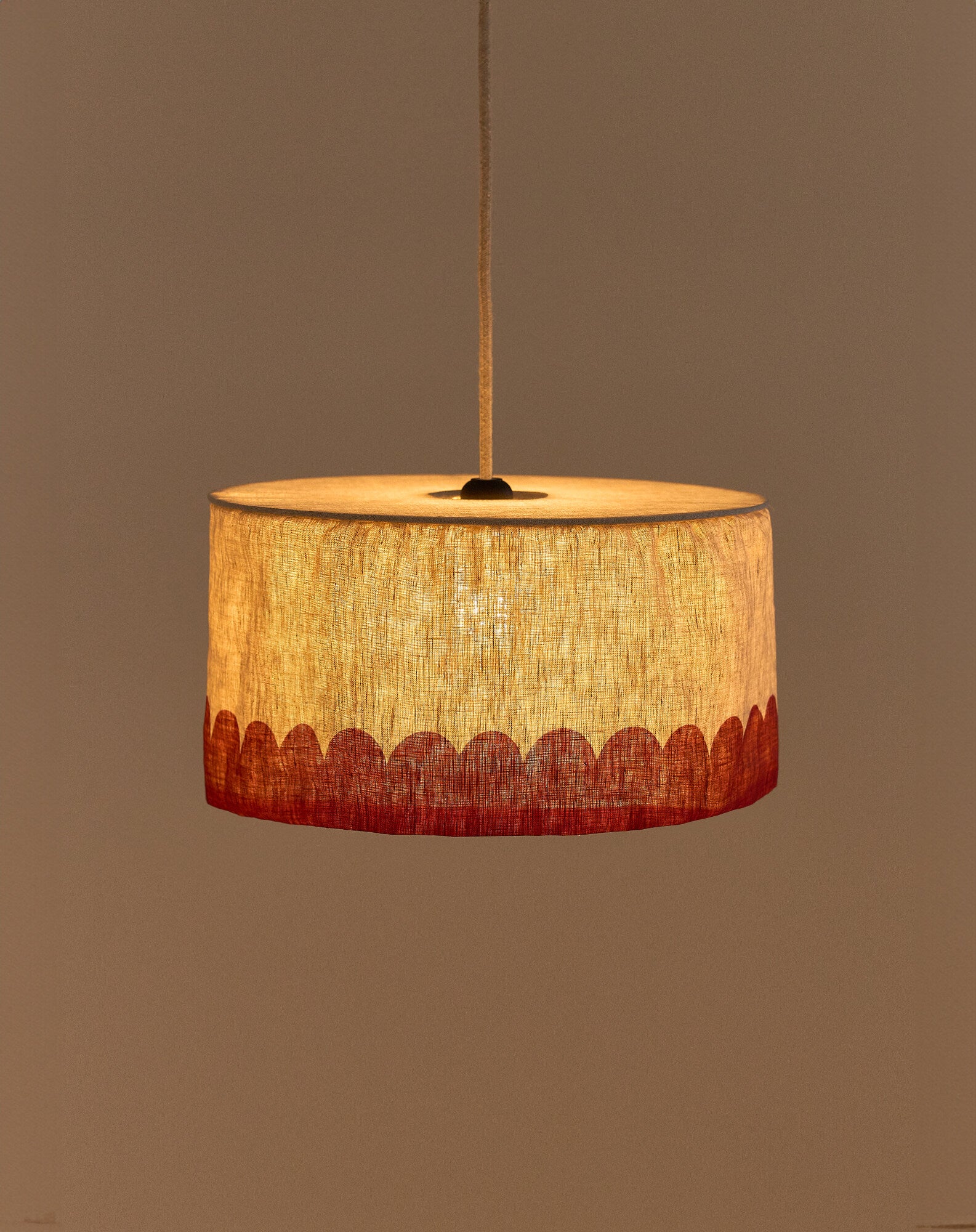 Abat-jour pour suspension en lin français diam. 40 cm - Vibes