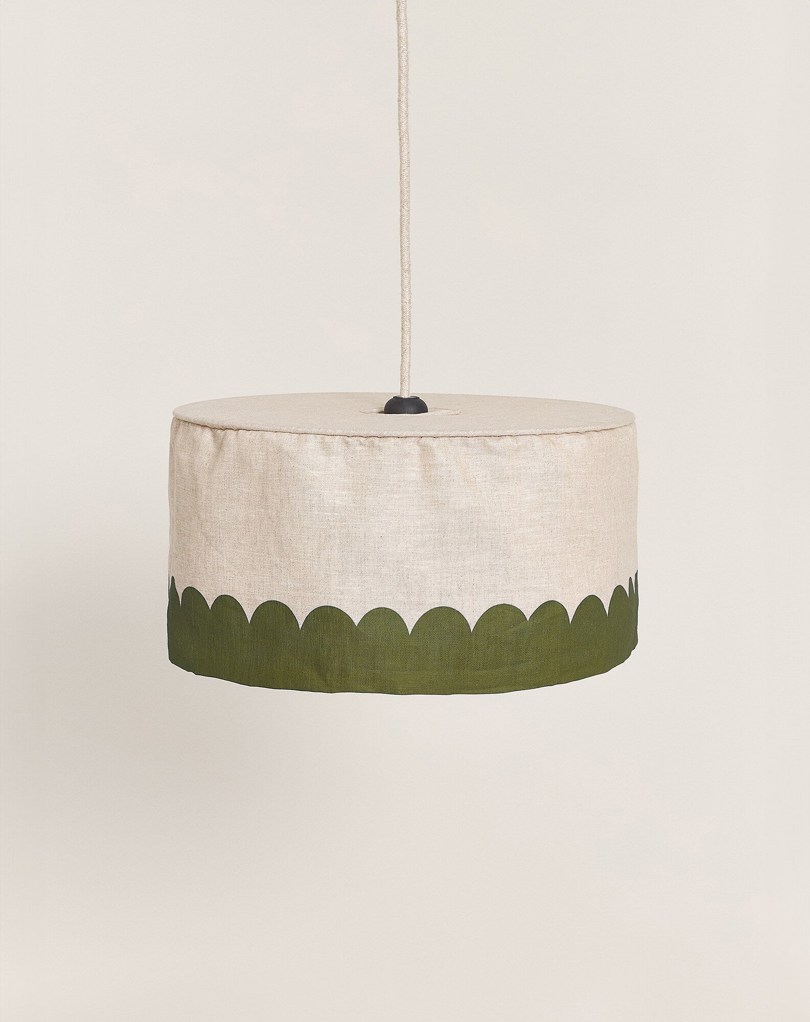 Abat-jour pour suspension en lin français diam. 40 cm - Vibes