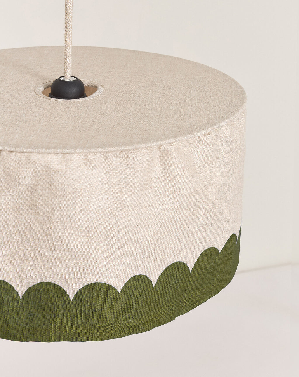 Abat-jour pour suspension en lin français diam. 40 cm - Vibes