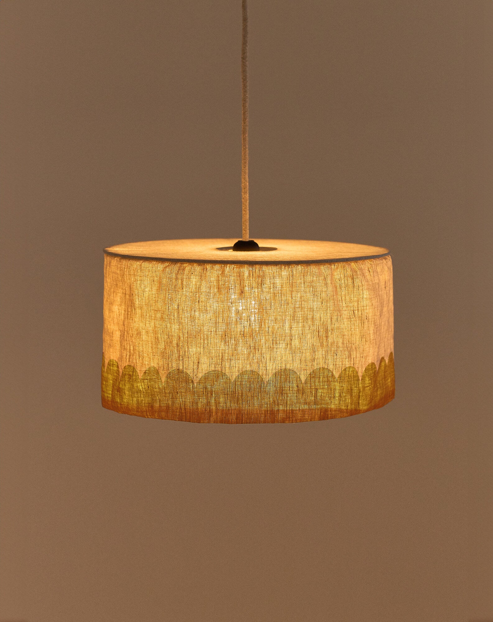Abat-jour pour suspension en lin français diam. 40 cm - Vibes