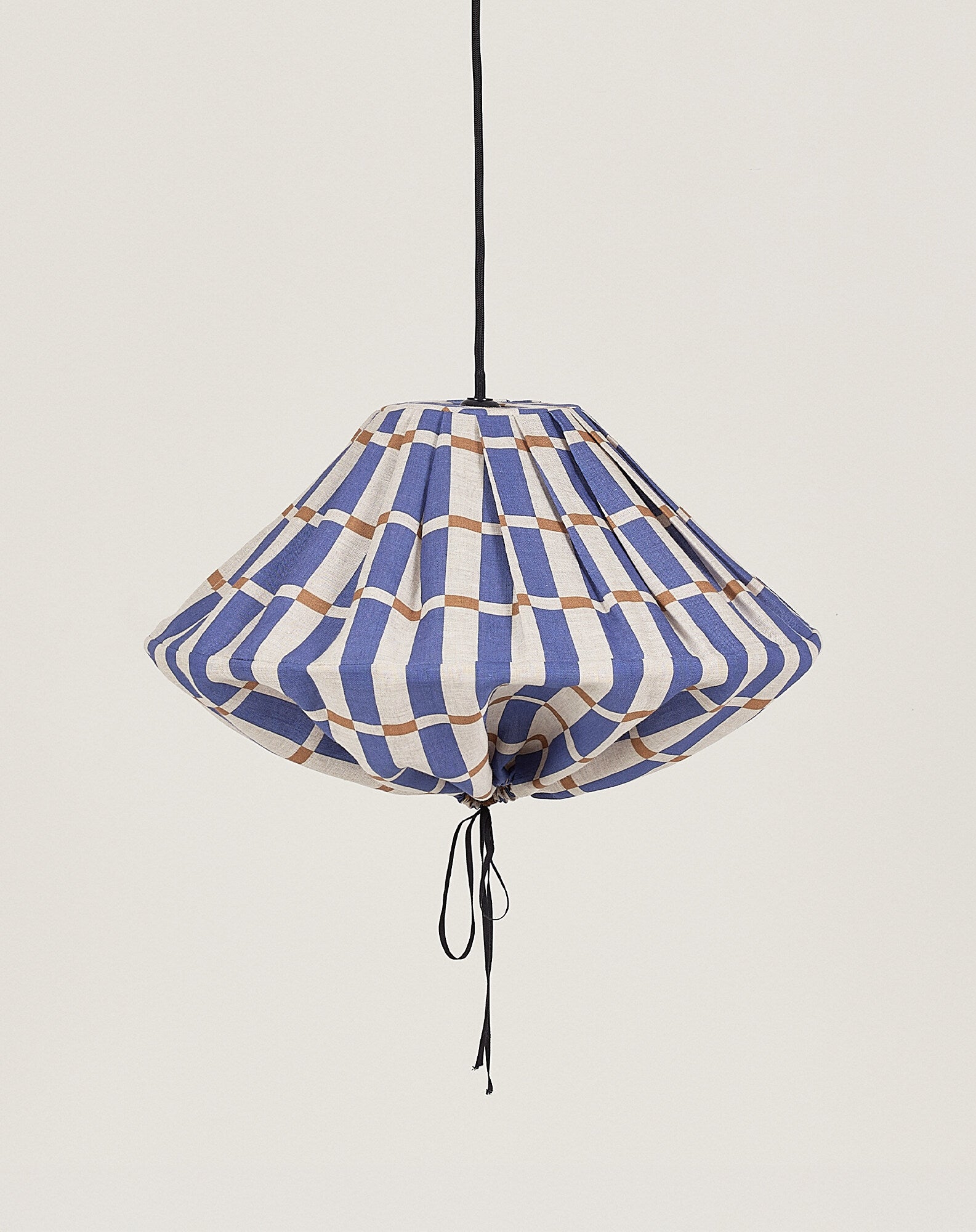 Abat-jour pour suspension en lin français diam. 50cm Yumi
