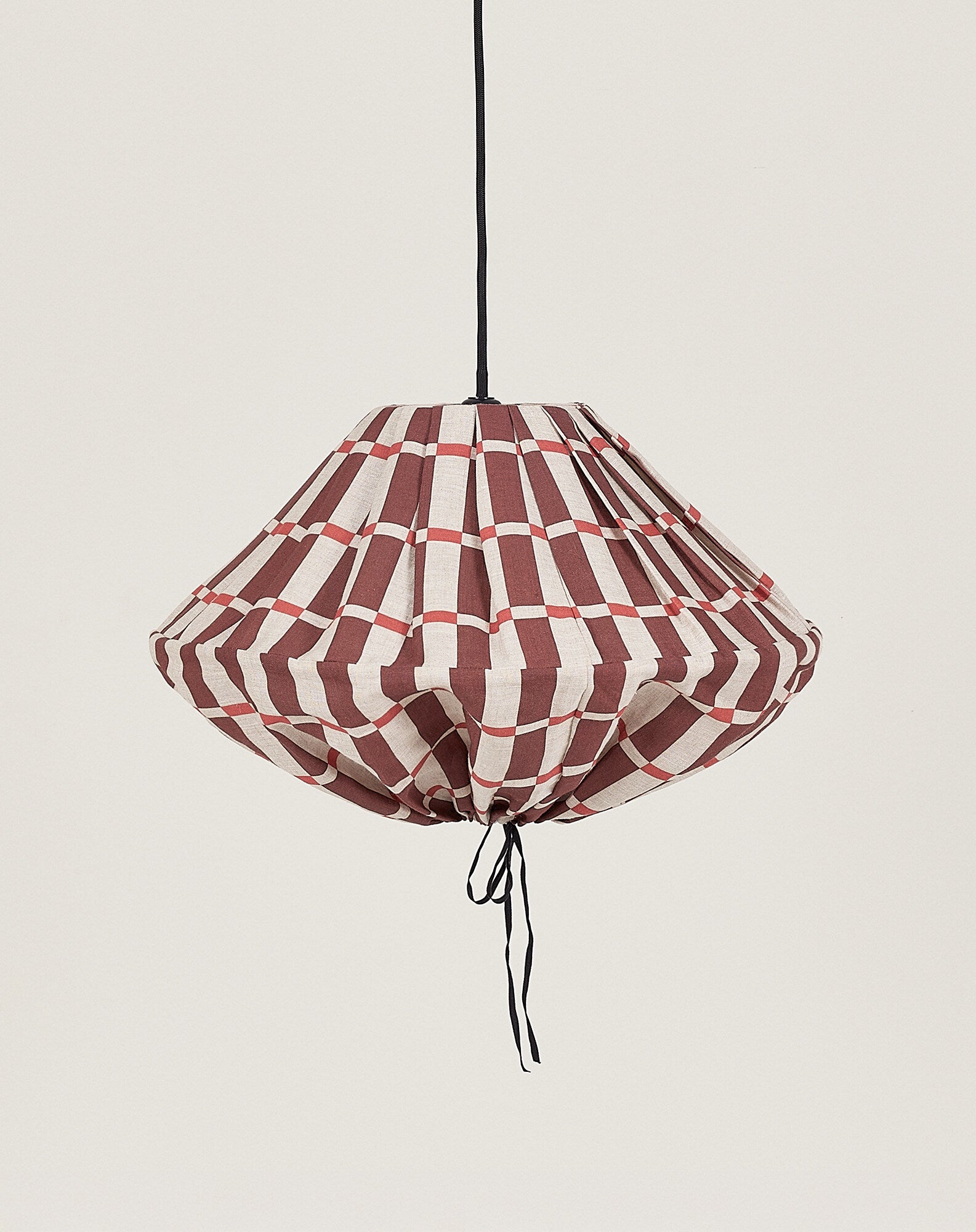 Abat-jour pour suspension en lin français diam. 50cm Yumi